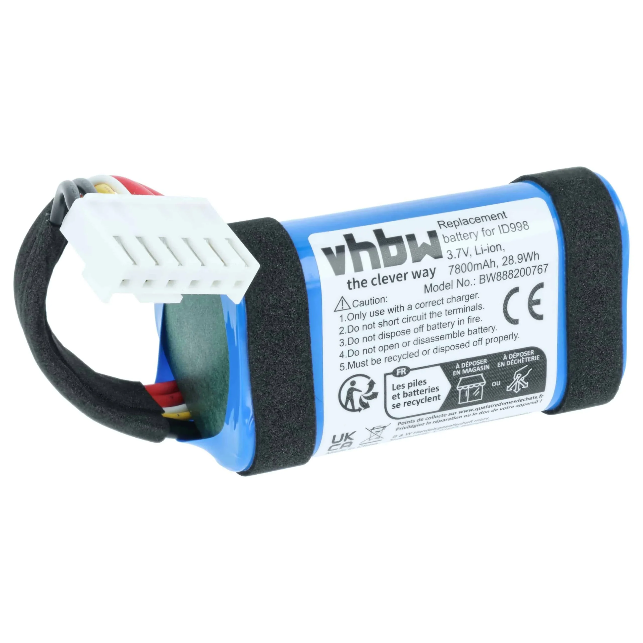 Batterie remplace JBL SUN-INTE-118, 1INR19/66-3, ID998, IY1068, IAA011NA enceinte JBL - 7800mAh 3,7V Li-ion