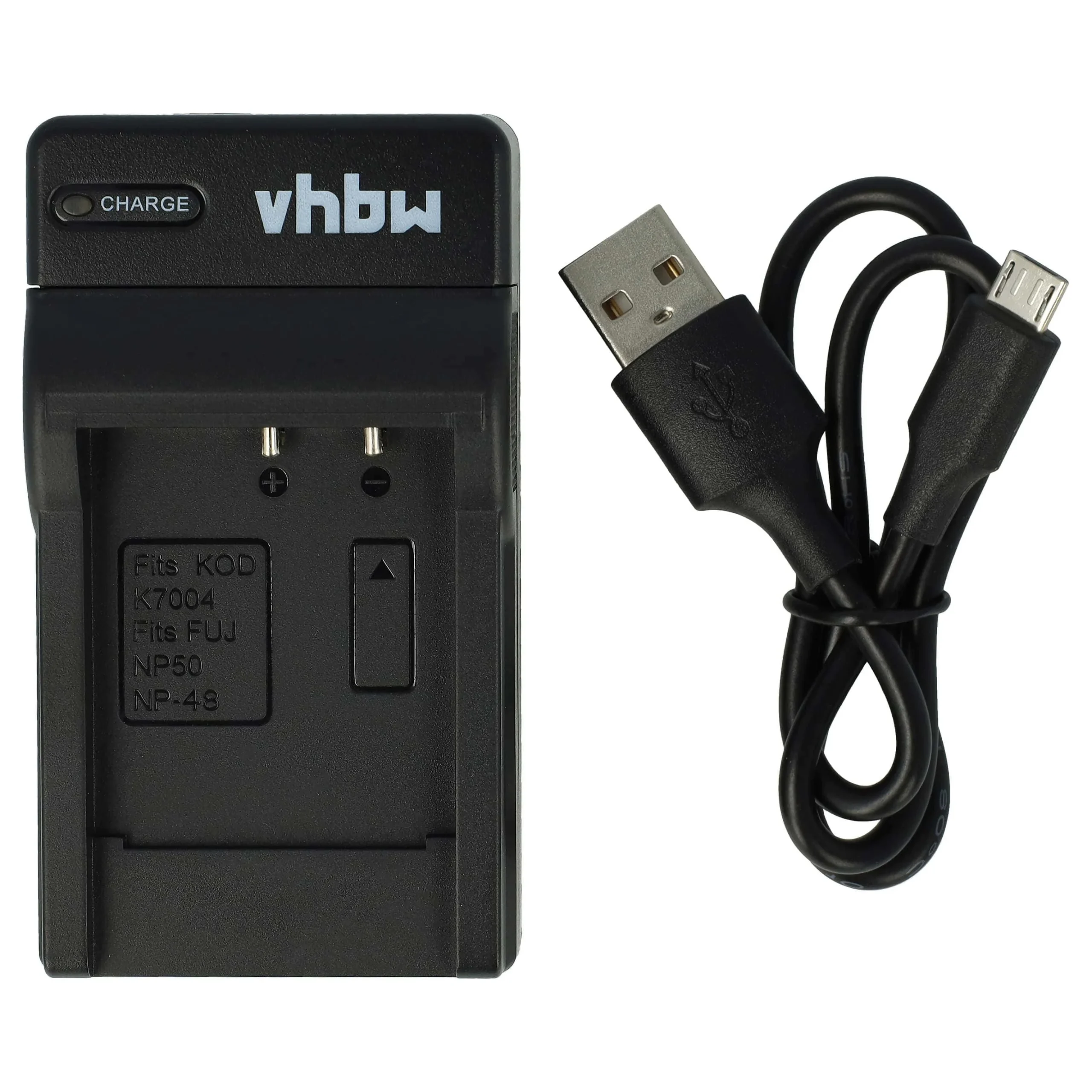 Chargeur USB-C + câble USB-C pour appareil photo Fujifilm, Pentax, Kodak, General Imaging - 0,5 A