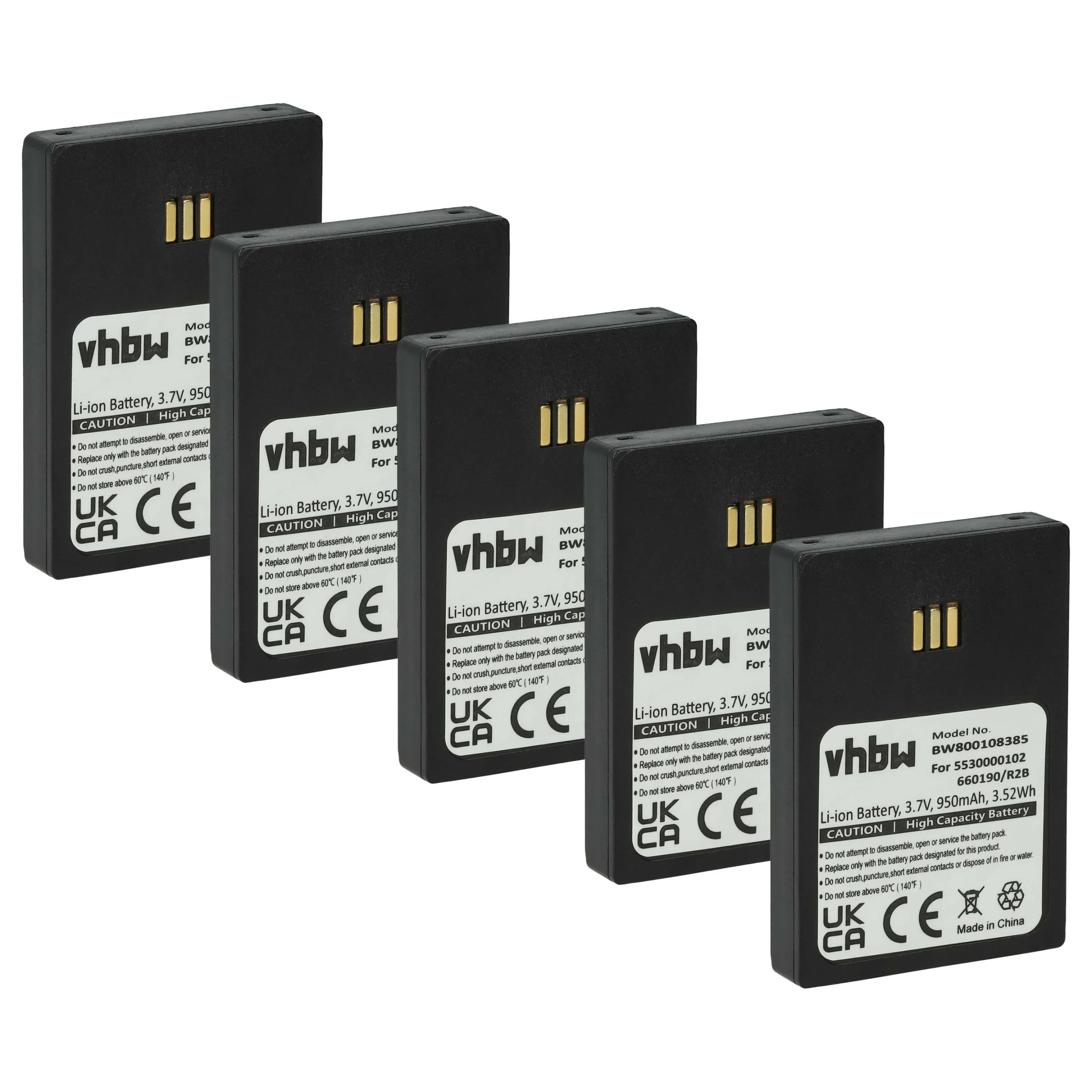 5x Batteries remplace Alcatel 3BN78404AA pour téléphone Ericsson - 950mAh 3,7V Li-ion