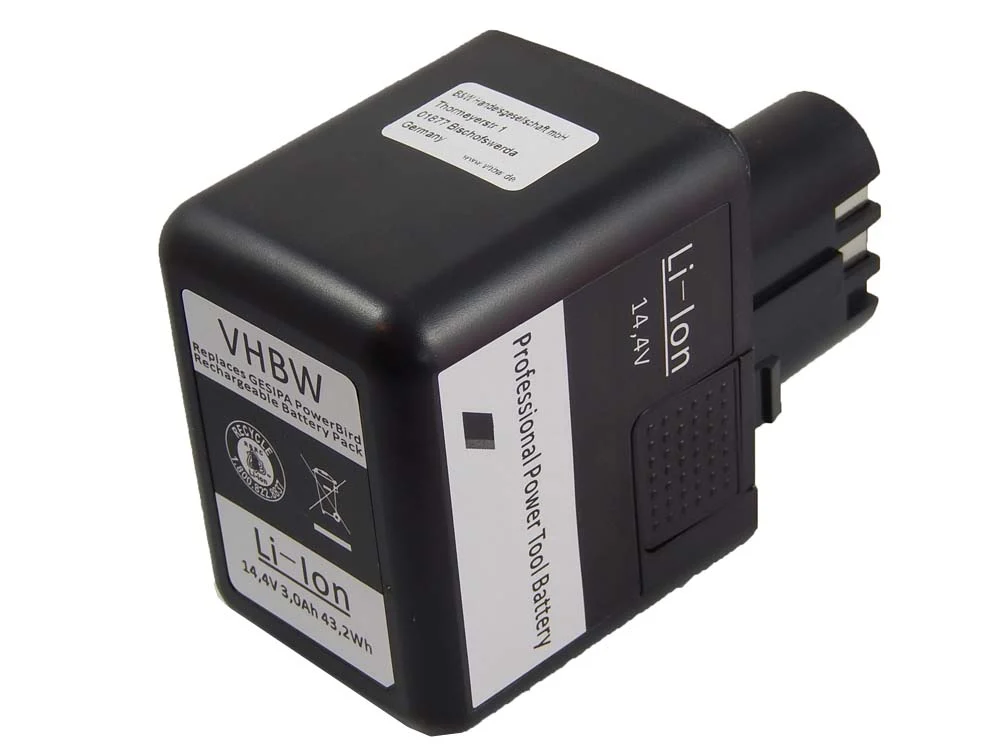 Batterie remplace Gesipa 7251045, 7251049 outil électrique Würth - 3Ah 14,4V Li-ion
