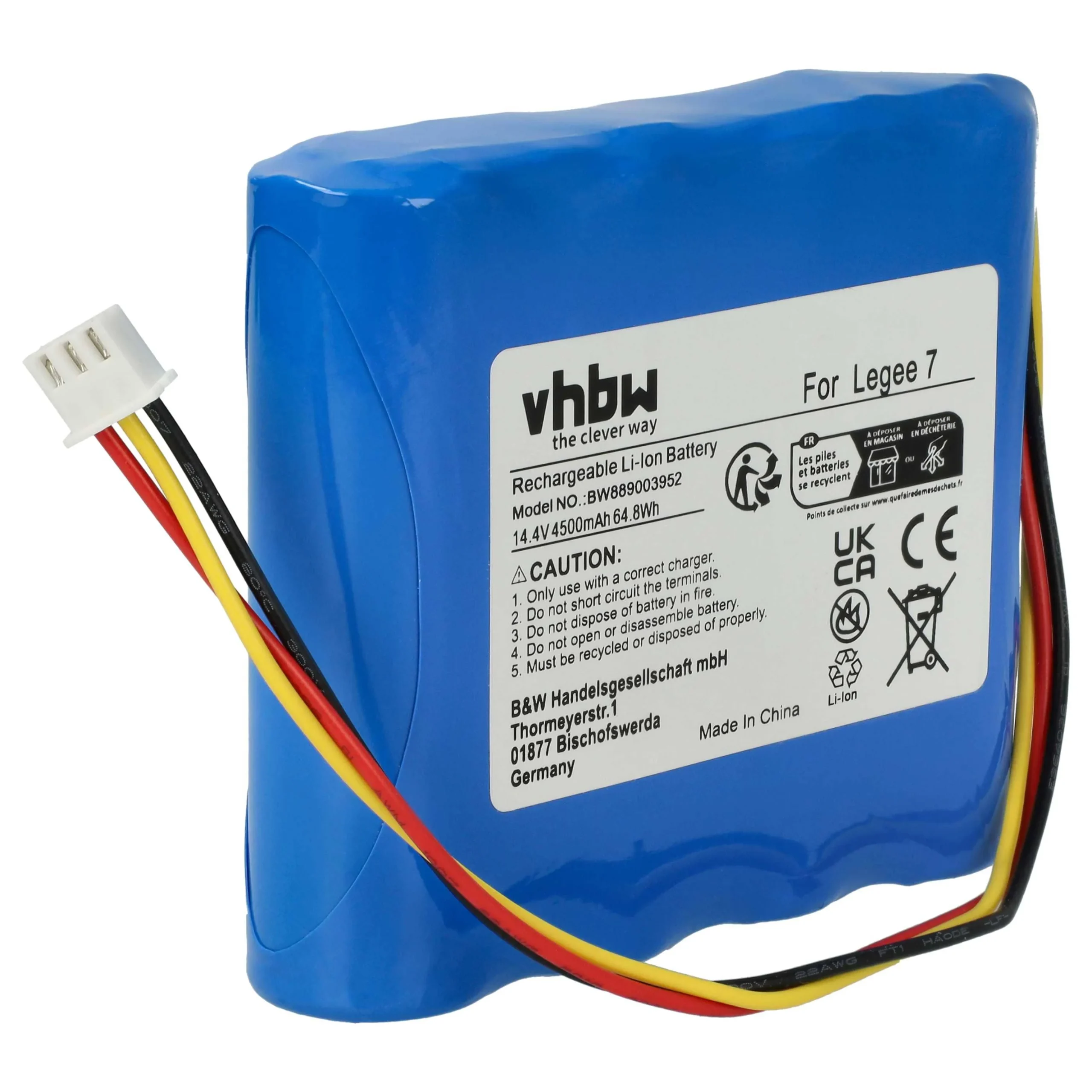 Batterie remplace Hobot LG700P1001 pour robot aspirateur Hobot - 4000mAh 14,4V Li-ion