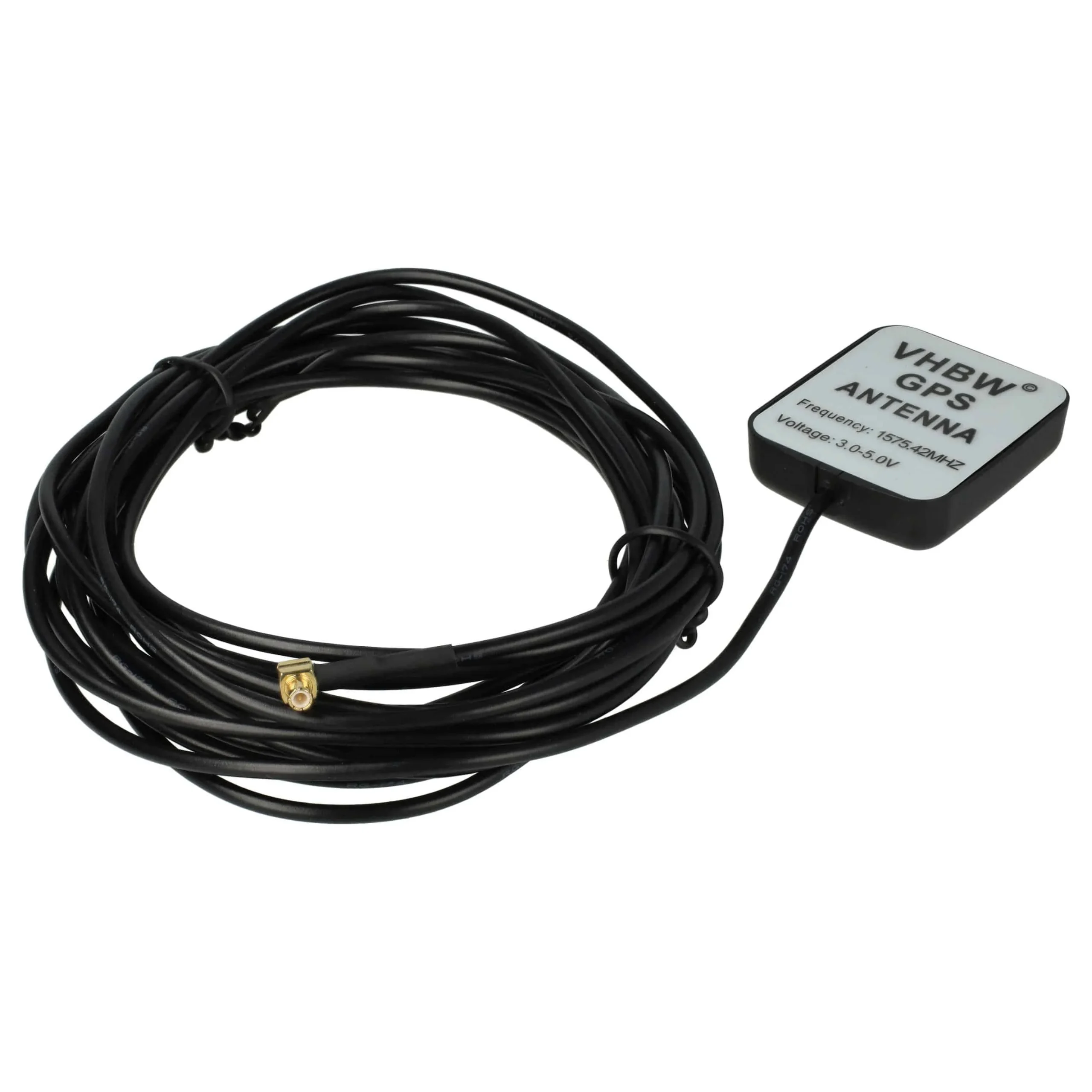 Antenne GPS pour navigation T-MOBILE, Garmin, TomTom, Sony - Pied magnétique, 5 m, entrée MCX, noir