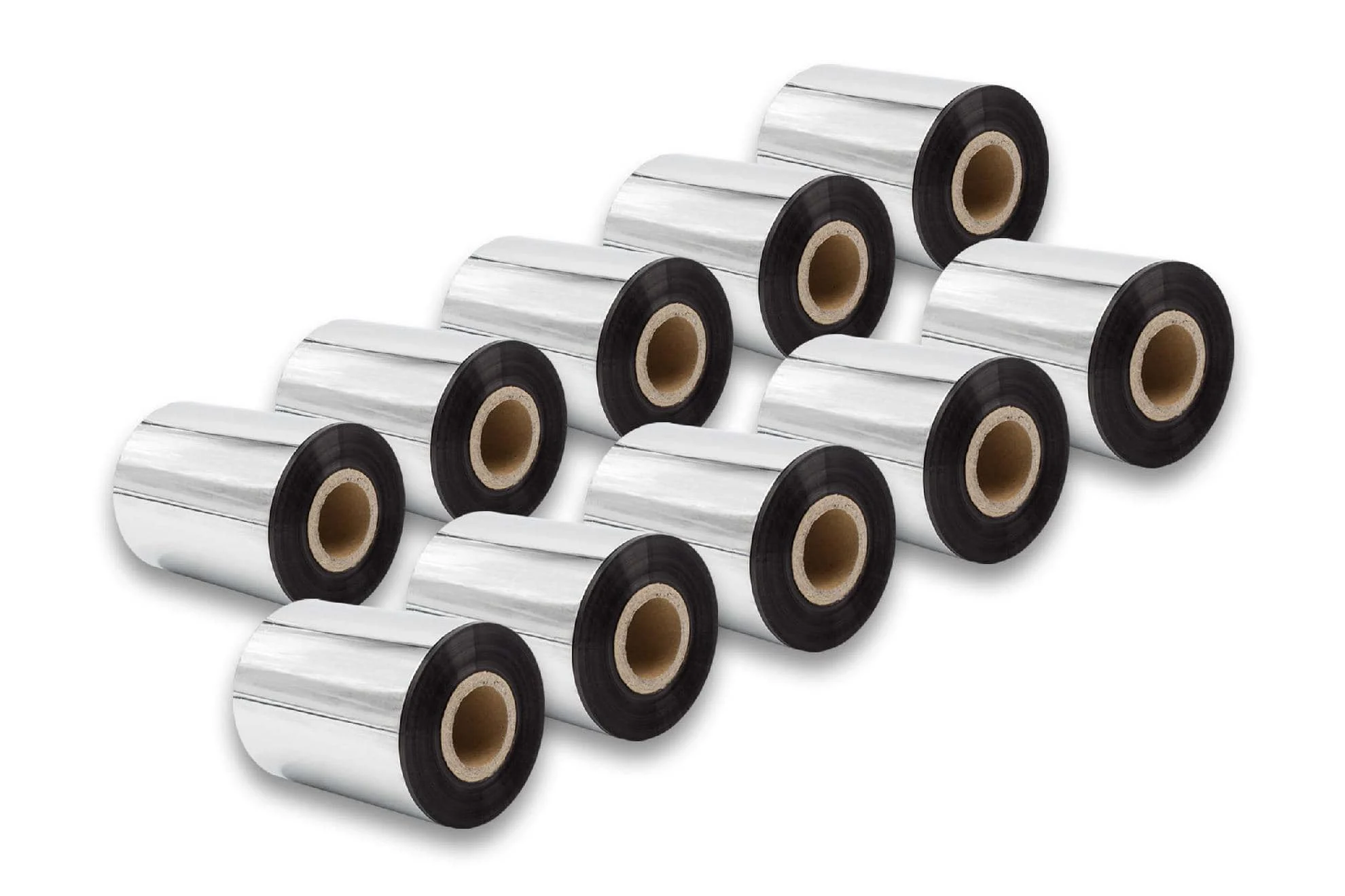 10x Ruban de transfert thermique pour imprimante Godex, Printronix, TSC, Valentin - 80 mm x 300 m, cire-plus