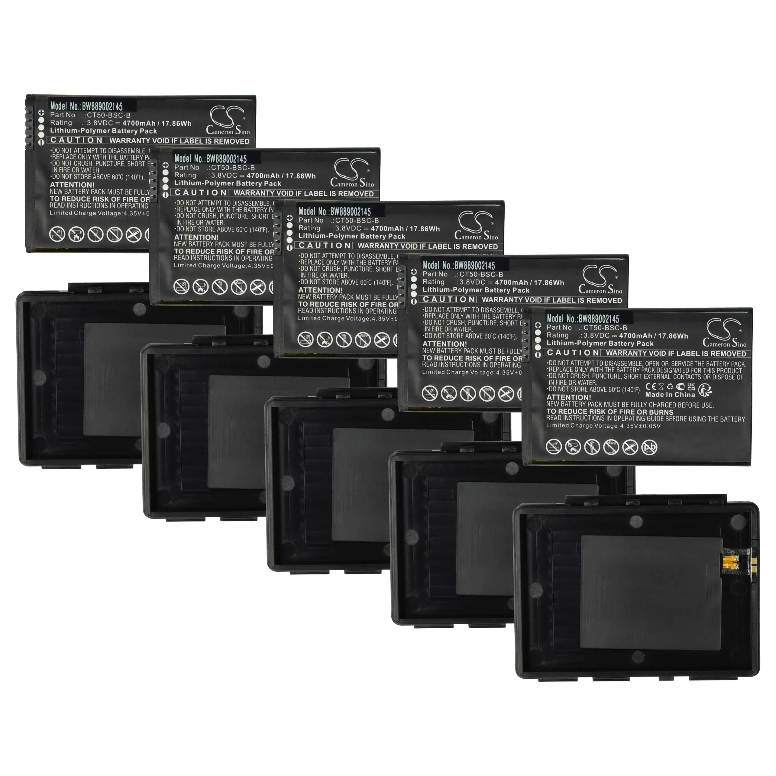 Batterie (5 pcs.) remplace Honeywell CT50-BSC-B, 318-055-018 pour ordinateur mobile PDA Honeywell - 4700mAh