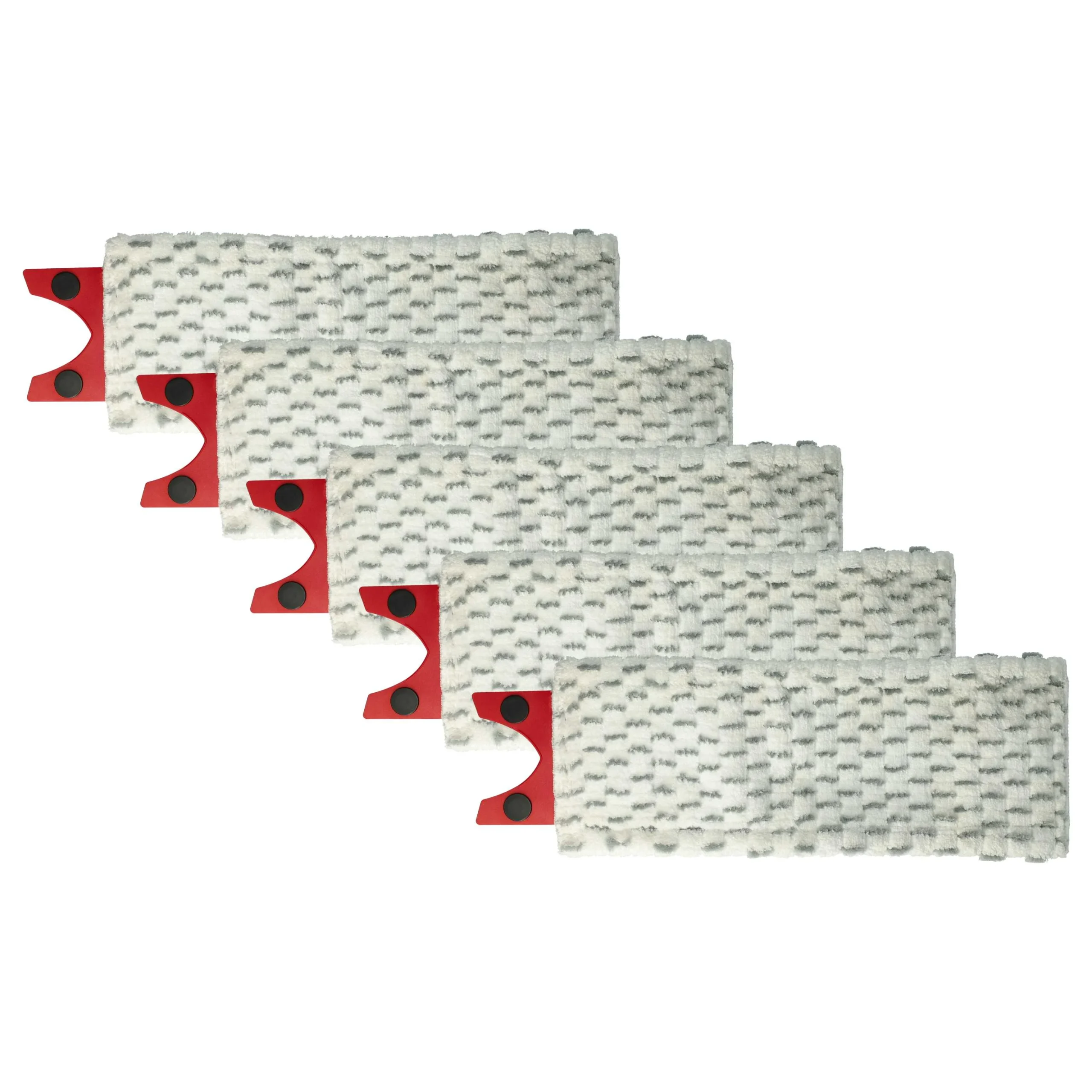5x Lingette pour balais serpillère Vileda 1-2 Spray - microfibre, blanc, gris