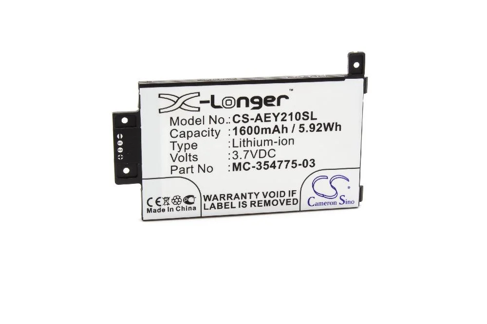 Batterie remplace Amazon S2011-003-A, S2011-003-S, 58-000008, MC-354775-03 liseuse ebook - 1600mAh 3,7V Li-ion