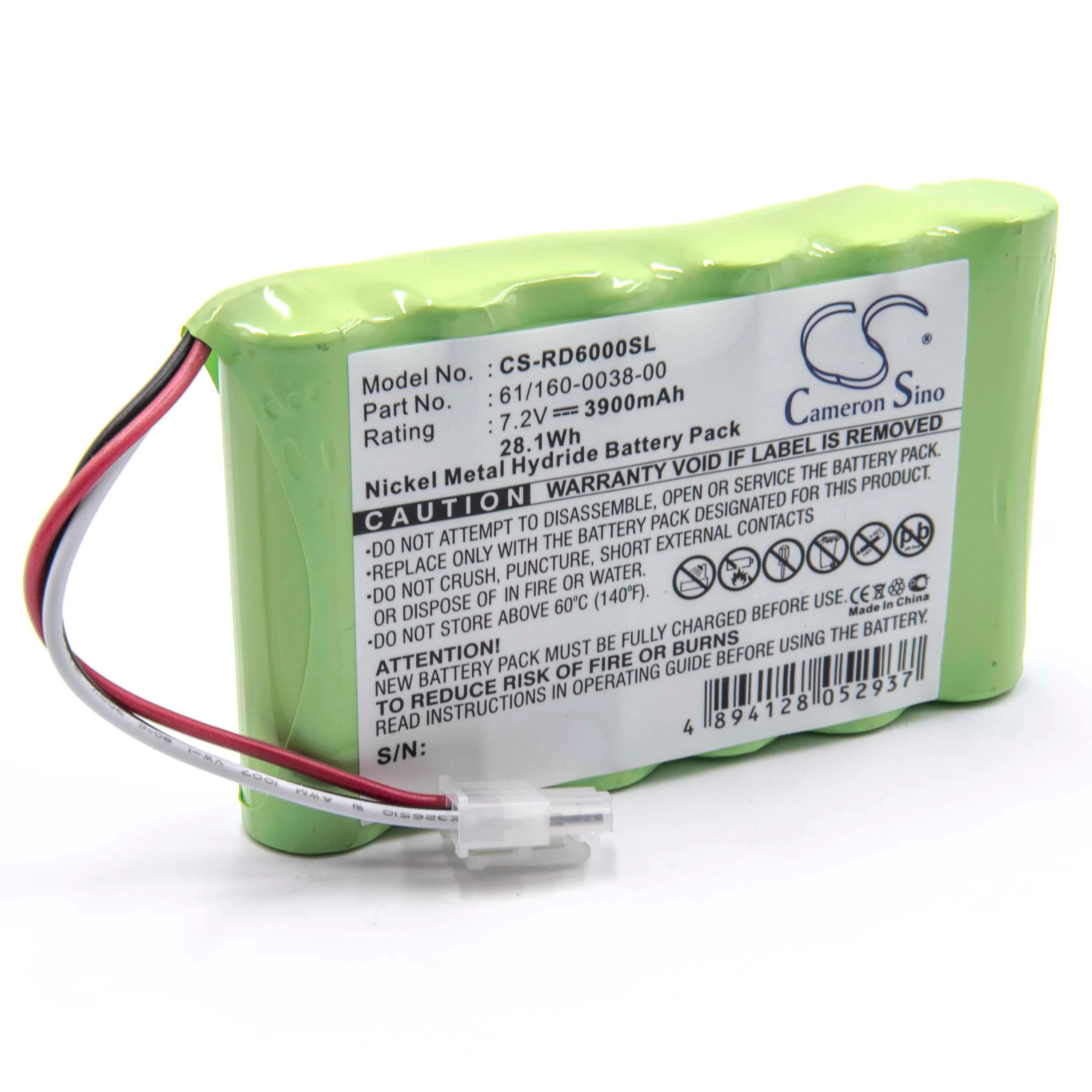 Batterie remplace 61/160-0038-00 outil de mesure Riser - 3900mAh 7,2V NiMH