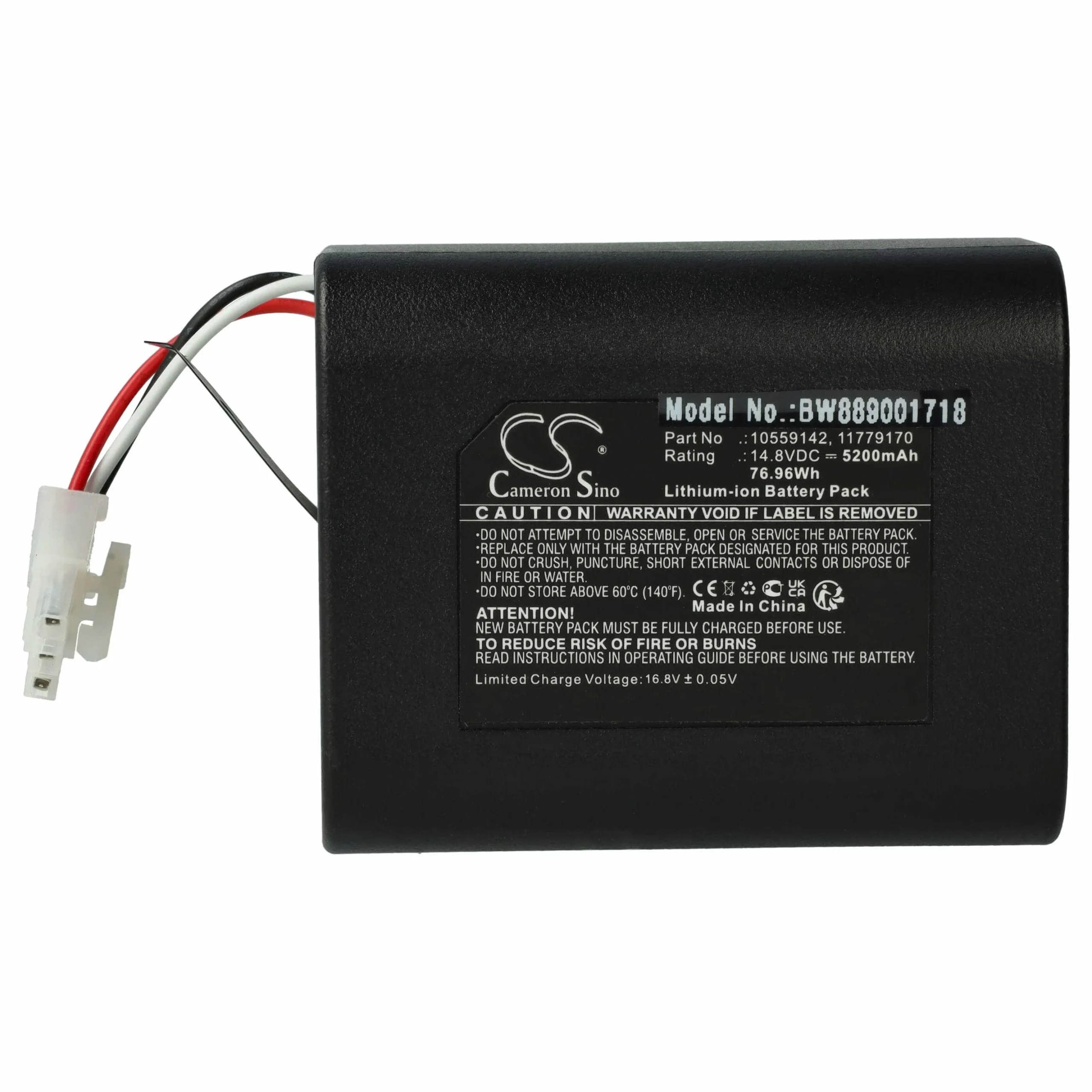 Batterie remplace Miele 11779170, 10559142 pour robot aspirateur Miele - 5200mAh 14,8V Li-ion