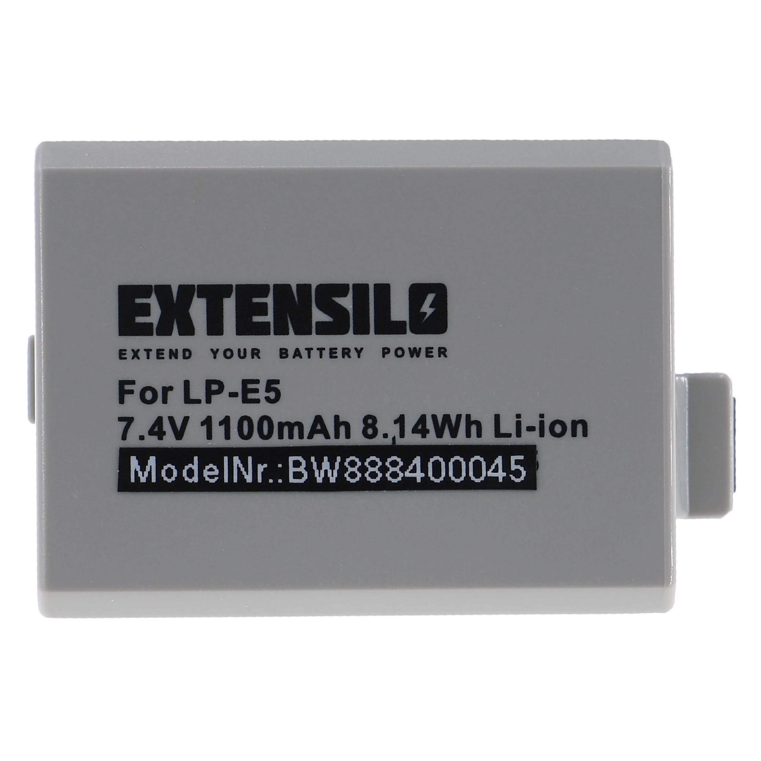 Batterie remplace Canon LP-E5, LC-E5 pour appareil photo Canon- 1100mAh 7,4V Li-ion