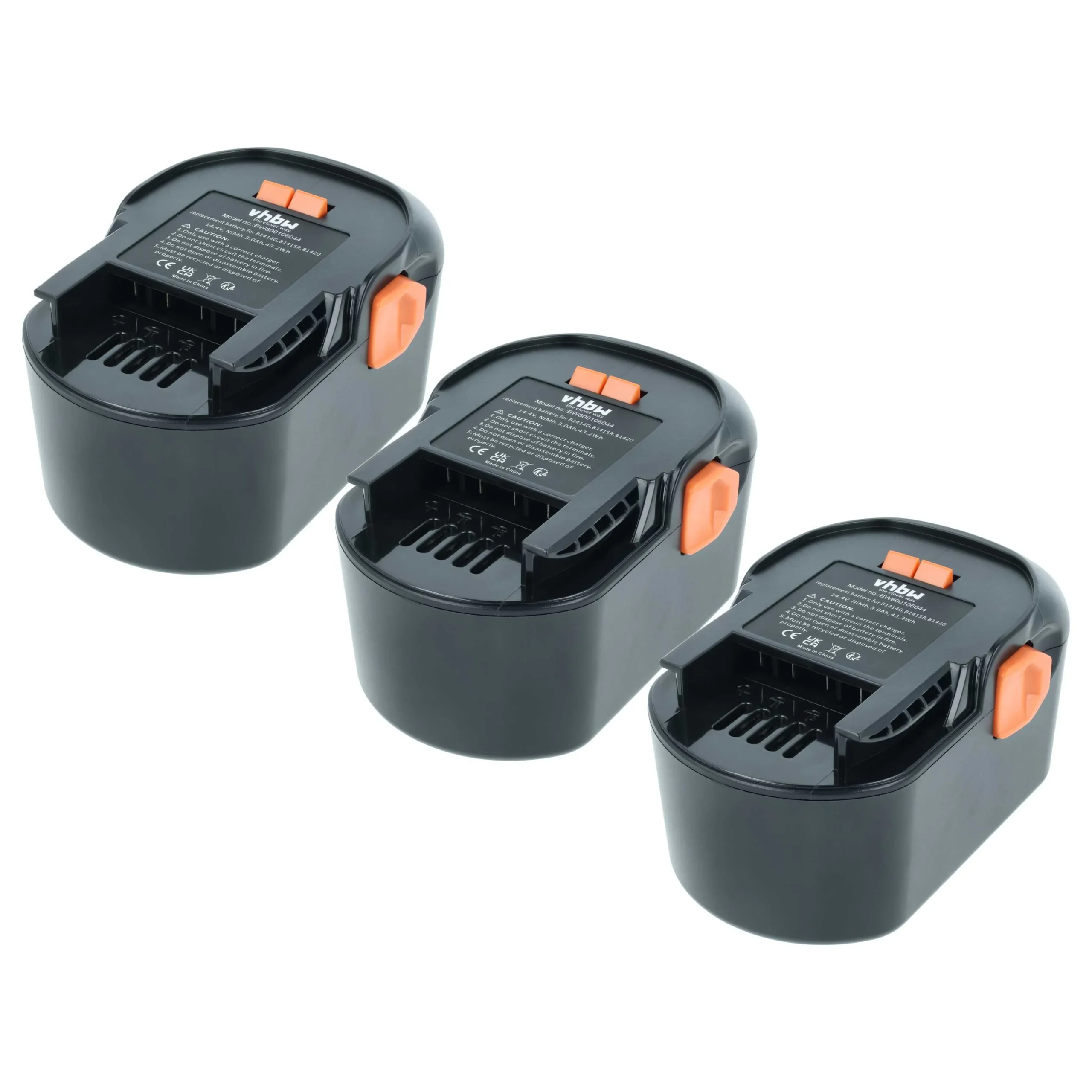 Batterie (3 pcs.) remplace AEG 4935413106, 4935416790, B1414G, B1415R outil électrique Würth - 3Ah 14,4V NiMH