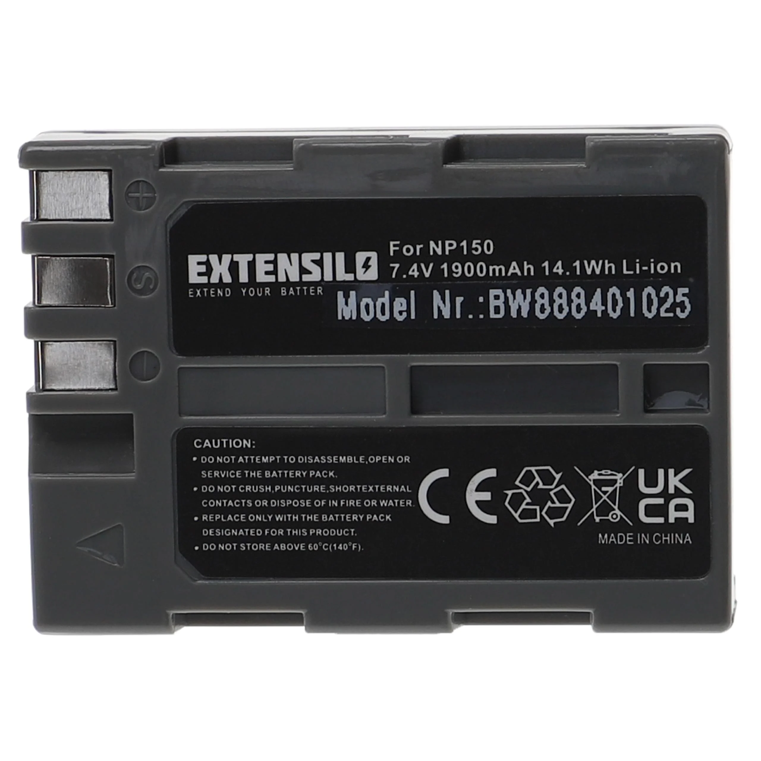 Batterie remplace Fujifilm BC-150, NP-150 pour appareil photo Fujifilm- 1900mAh 7,4V Li-ion