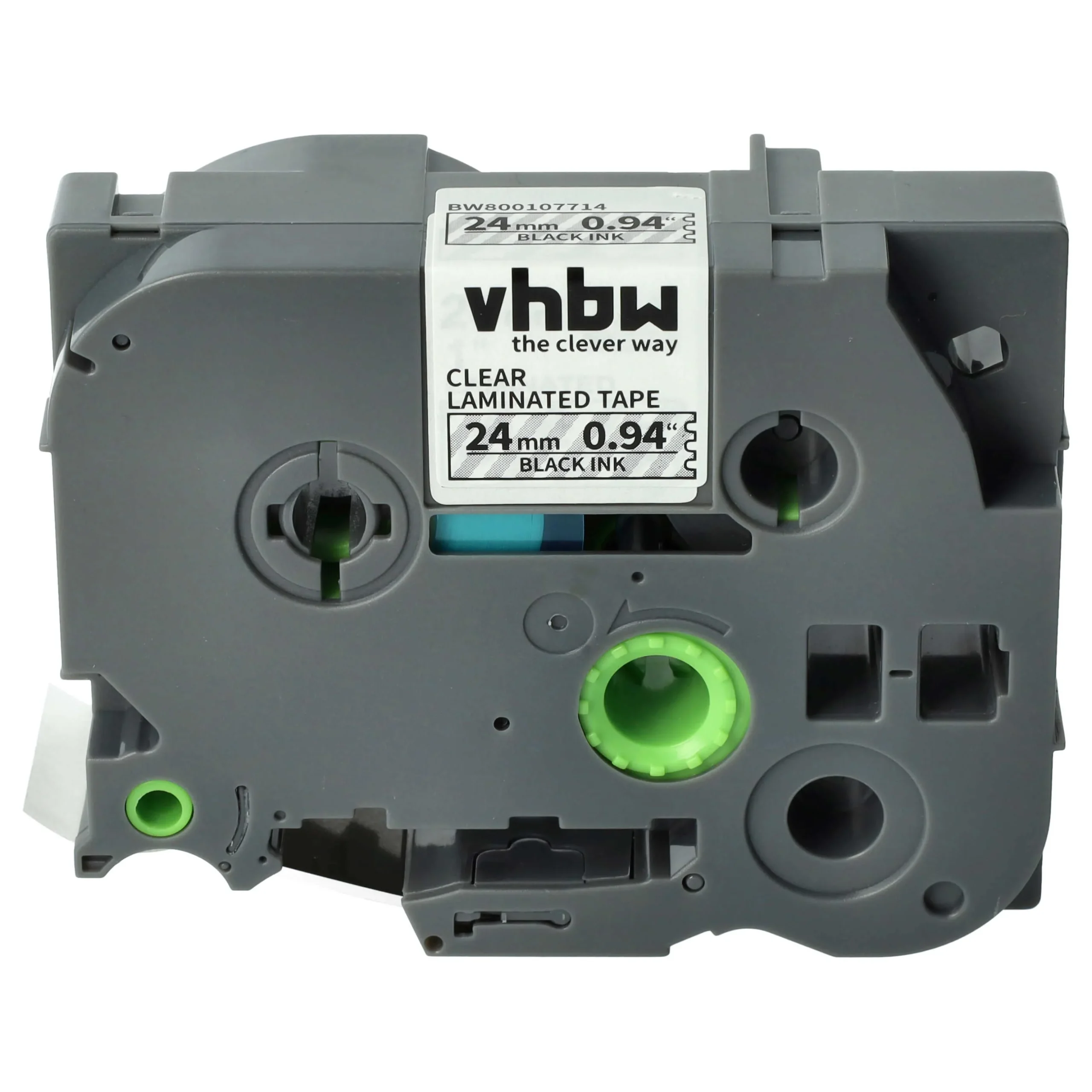 Cassette à ruban remplace Brother TZ-151, TZE-151 - 24mm lettrage Noir ruban Transparent, plastique