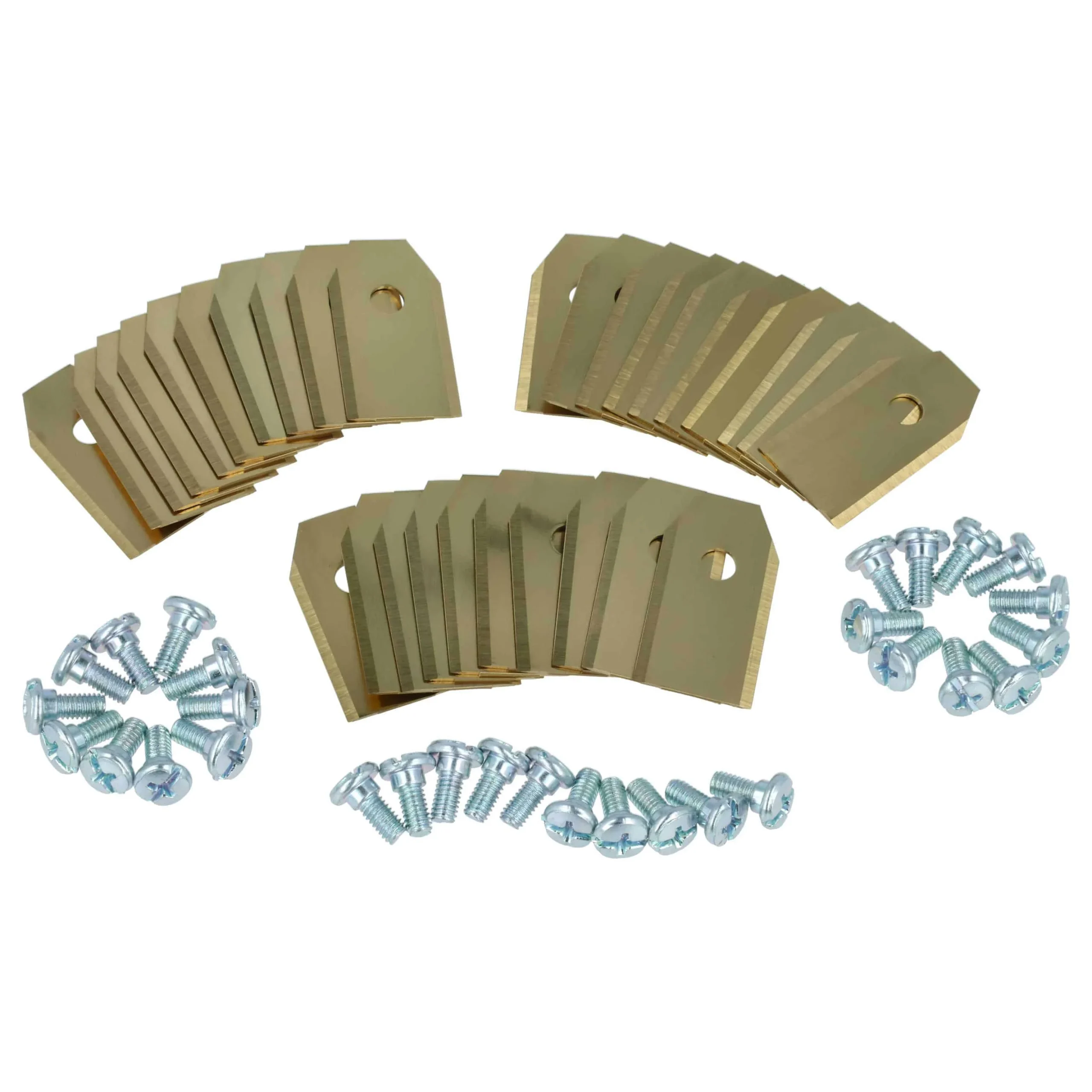 30x Lames remplace 505127801, 408720, 505127802 pour tondeuse – Couteaux apatite de titane, Silber Gold - Accessoires pour outils