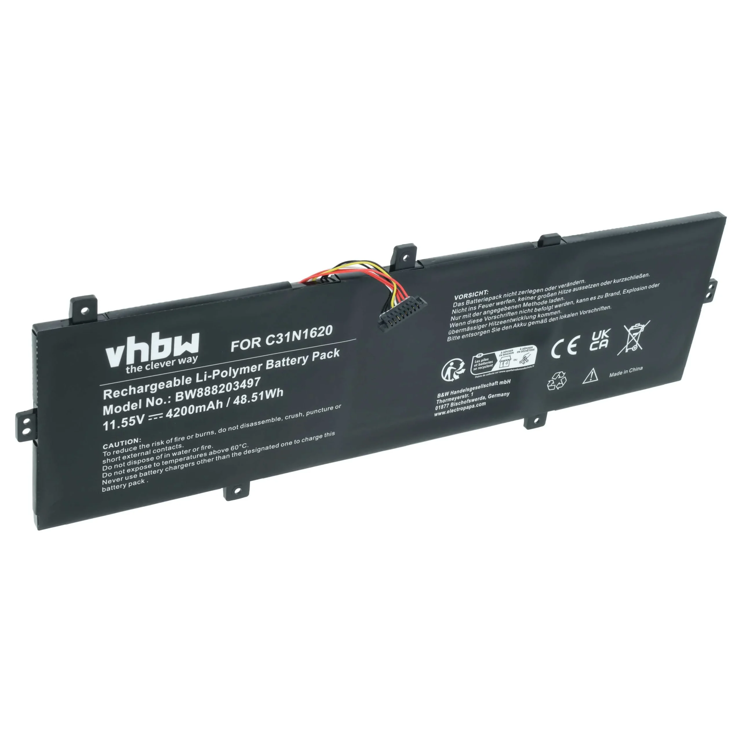 Batterie remplace Asus 0B200-02370000 pour ordinateur portable Asus- 4200mAh 11,55V Li-polymère