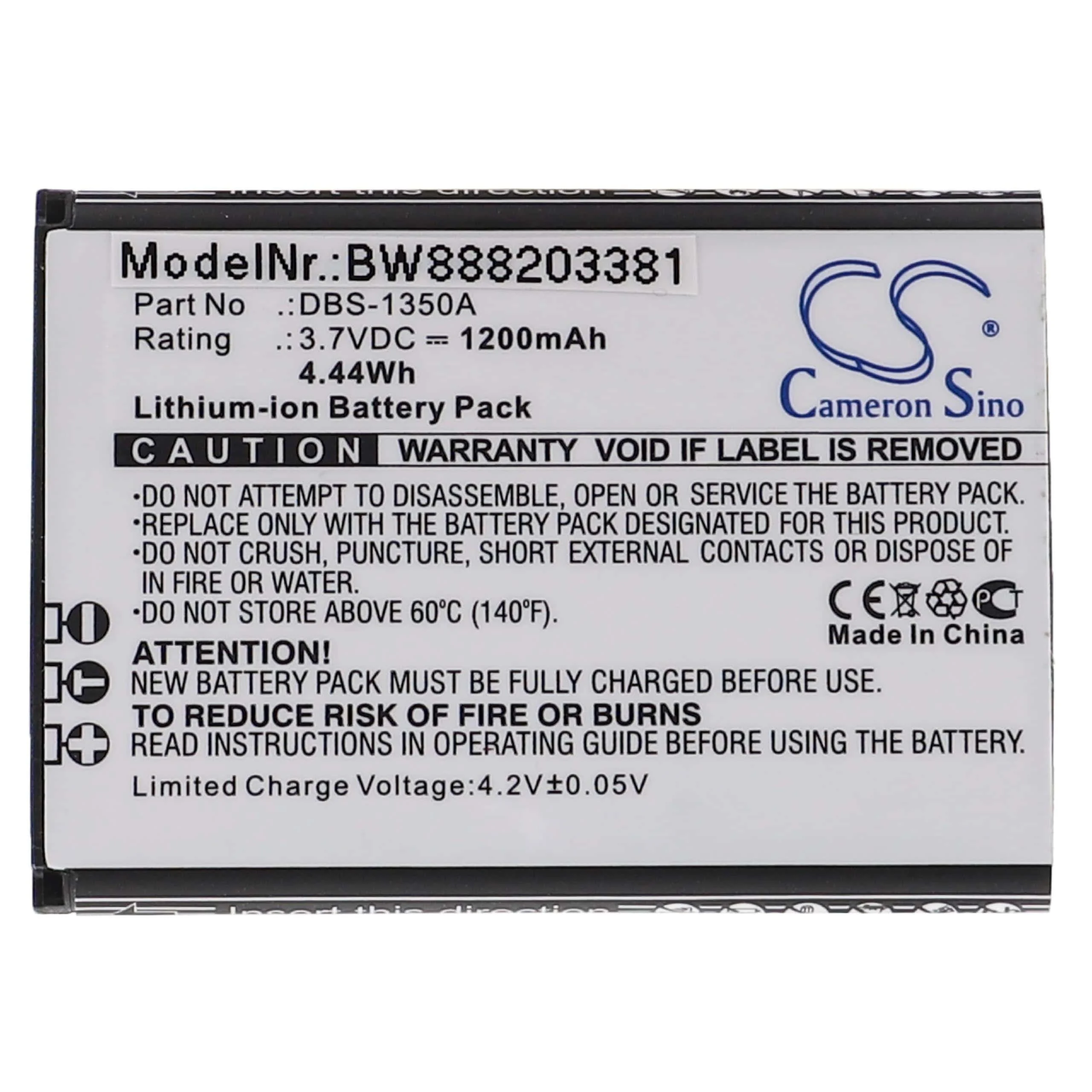 Batterie remplace Doro DBS-1350A téléphone portable Doro - 1200mAh 3,7V Li-ion