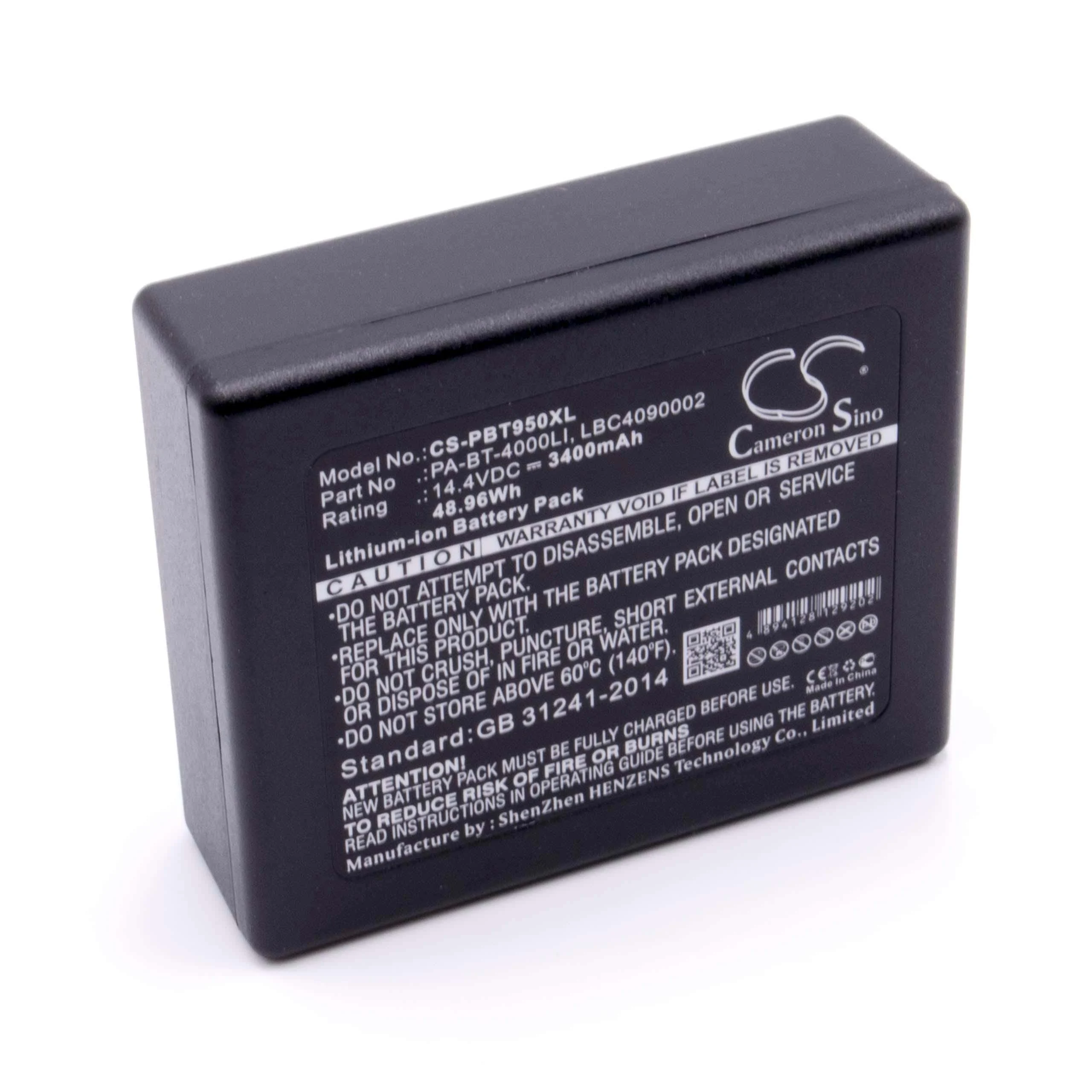 Batterie remplace Brother LBD709-001, HP25B, LBC4090002 pour imprimante Brother - 3400mAh 14,4V Li-ion