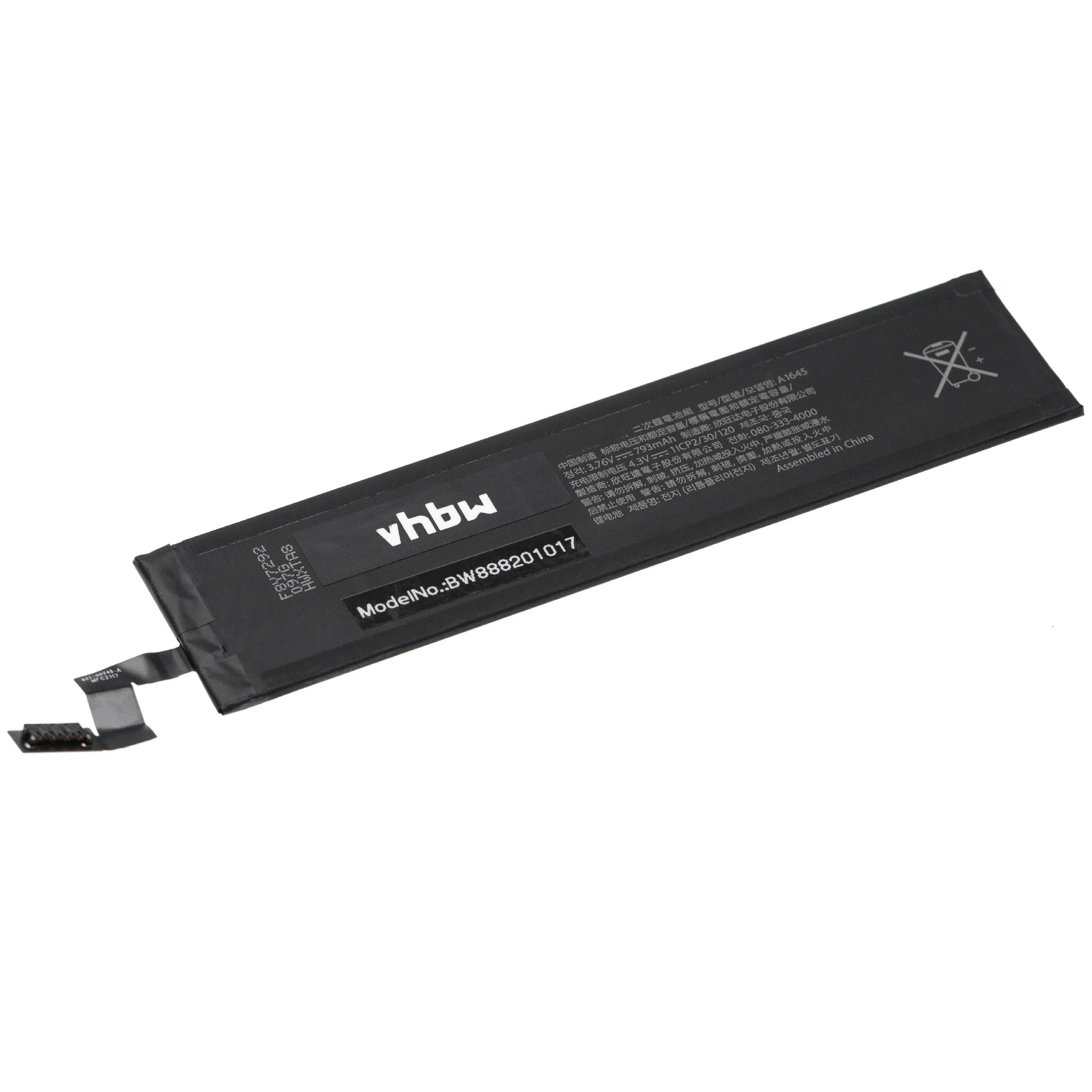 Batterie remplace Apple 020-00461, 020-00460, 821-00249, 2217-2548, A1645 clavier - 793mAh 3,76V Li-ion
