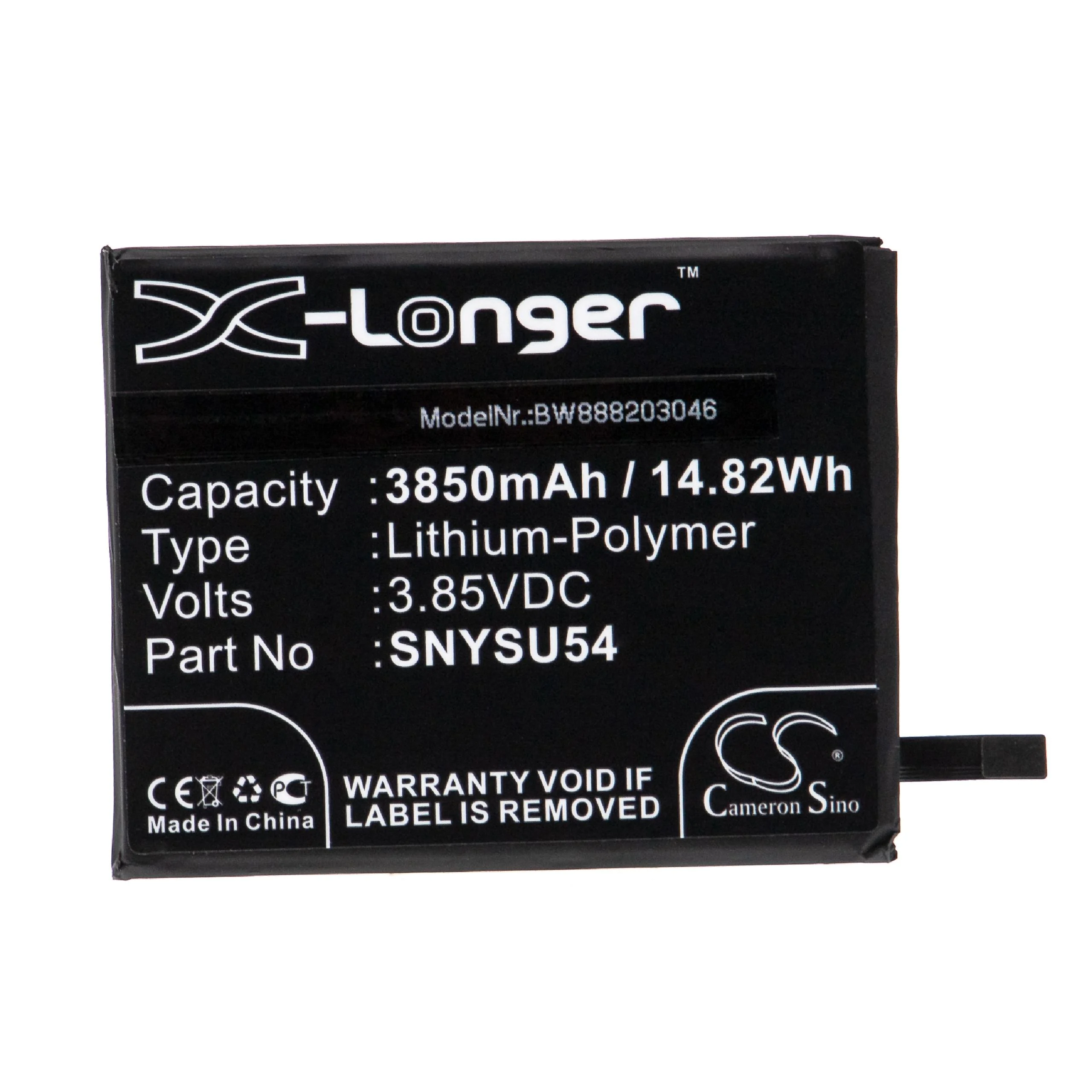 Batterie remplace Sony SNYSU54 téléphone portable Sony - 3850mAh 3,85V Li-polymère