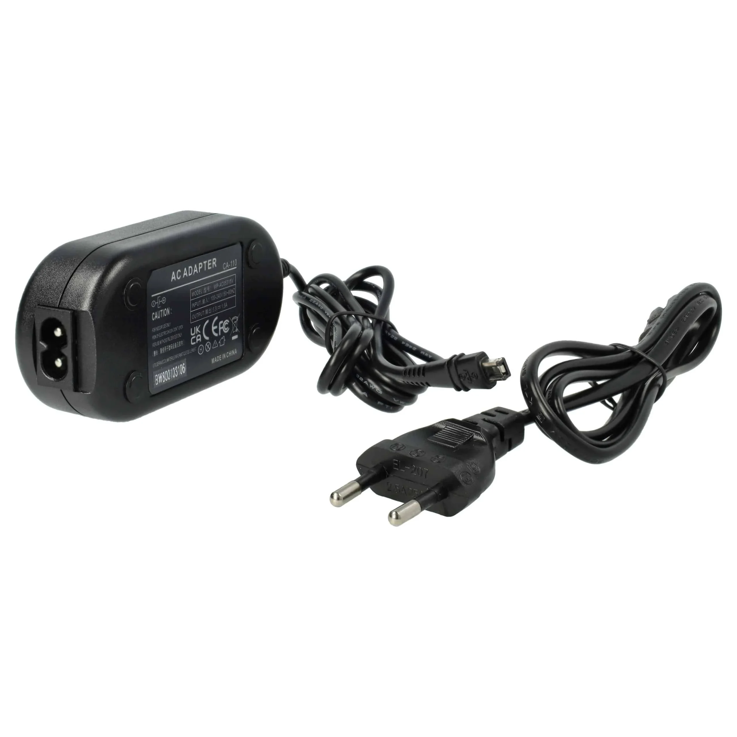 Bloc secteur remplace Canon CA-110, CA-110E pour caméra Canon, 2m