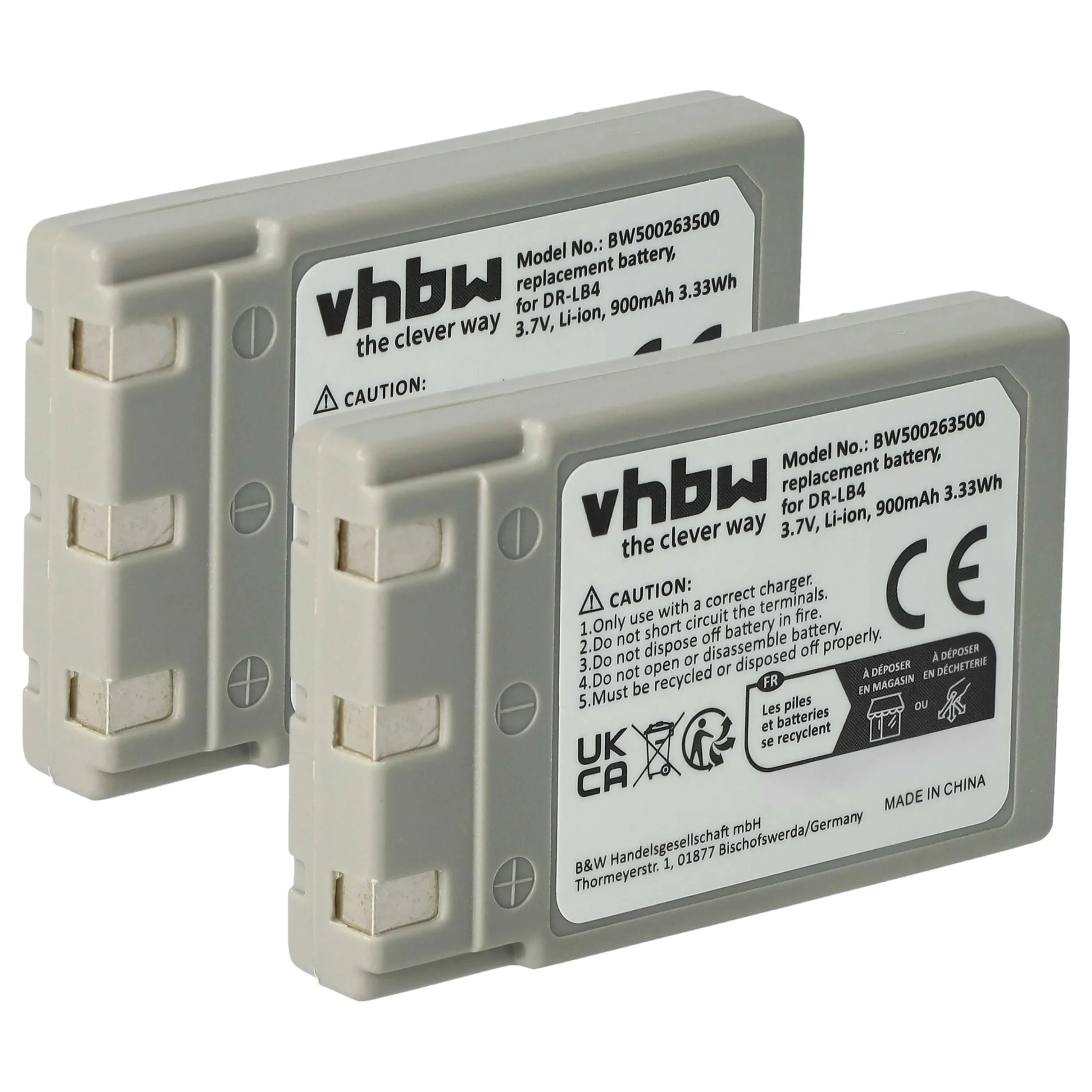 2x Batteries remplace Concord 431-XXX pour appareil photo Praktica- 750mAh 3,7V Li-ion