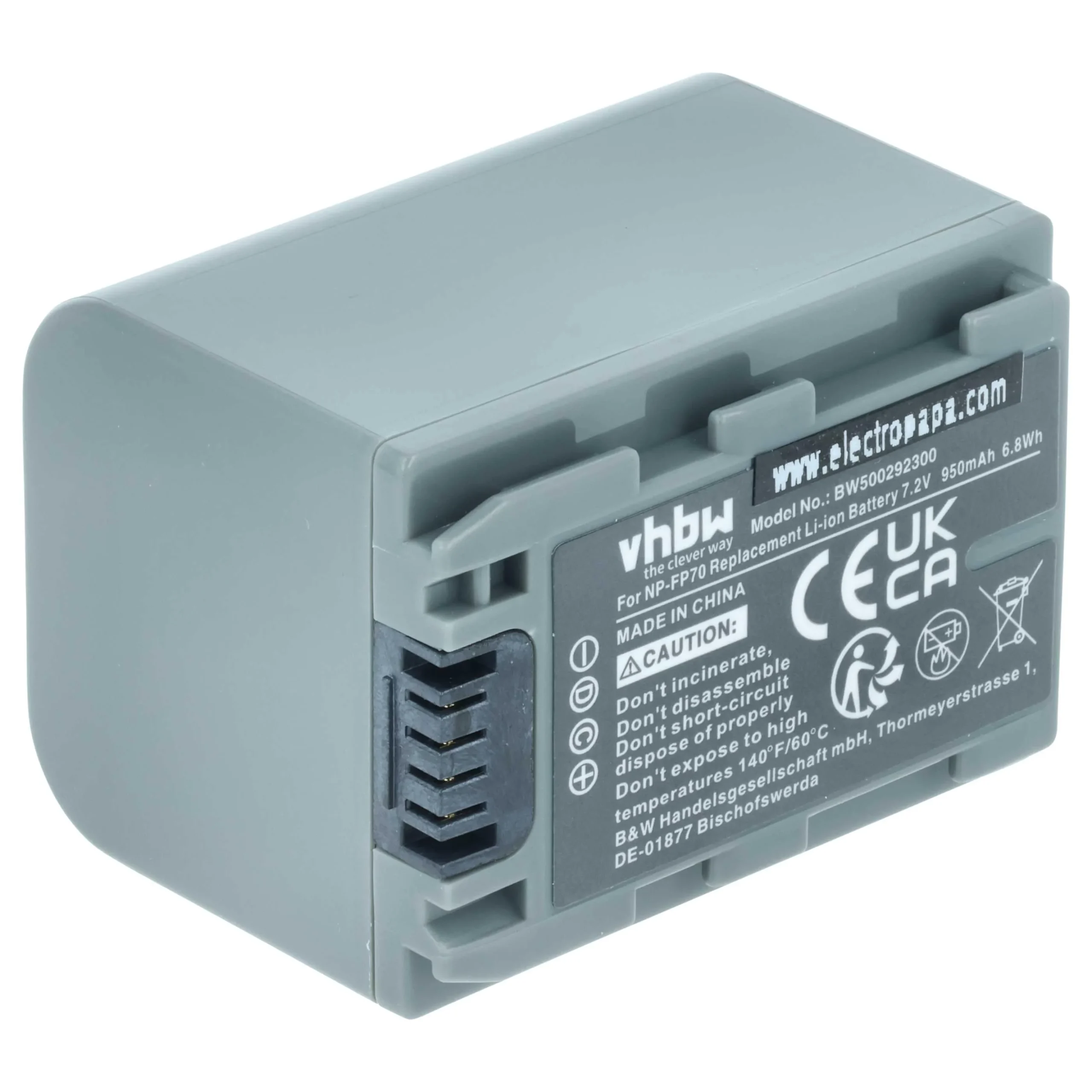 Batterie remplace Sony NP-FP60, NP-FP51, NP-FP50, NP-FP30, NP-FP70 pour caméscope Sony- 950mAh 7,2V Li-ion