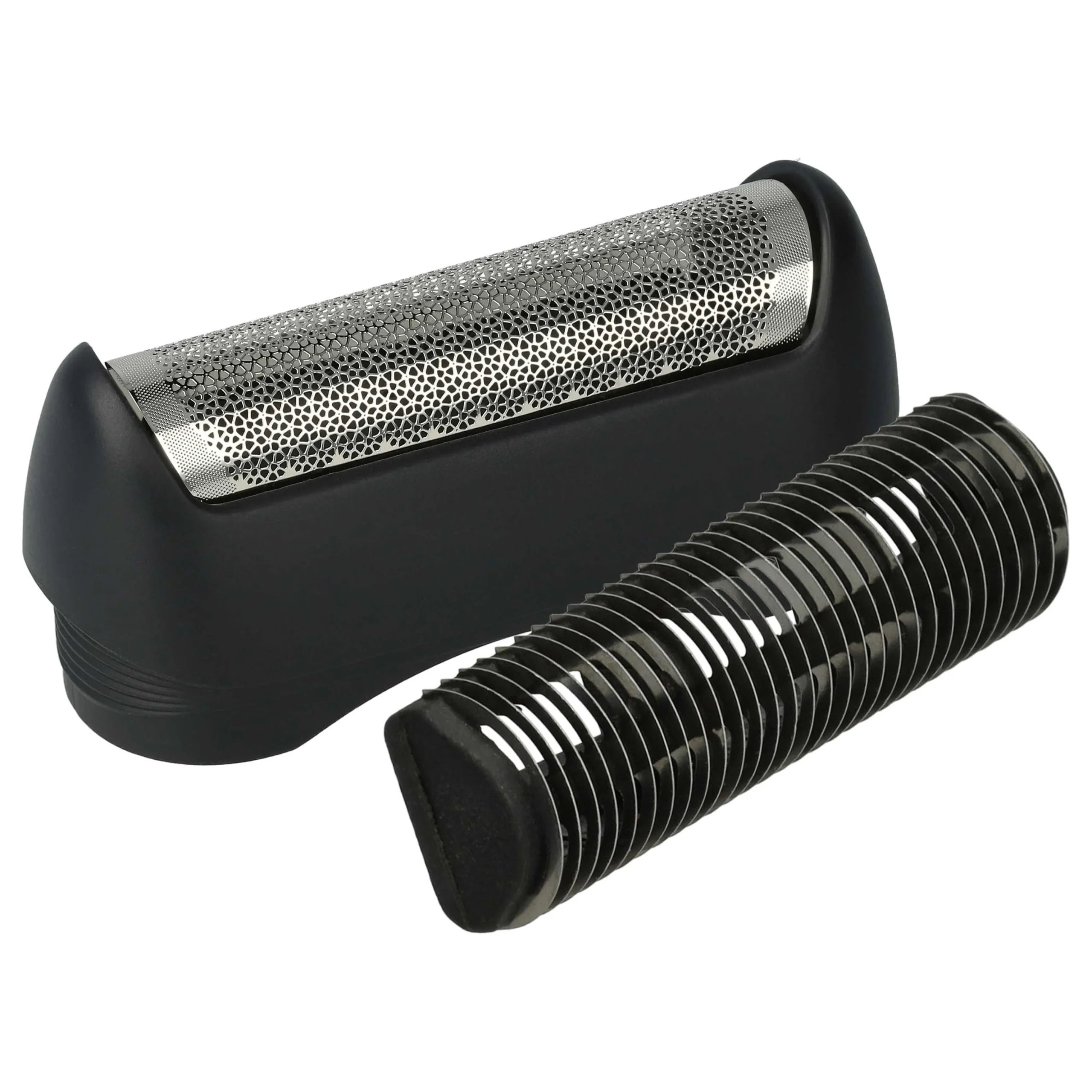 1x bloc de lames, 1x grille de rasoir avec cadre pour Braun 130, 140, 150, 815 - noir / argenté