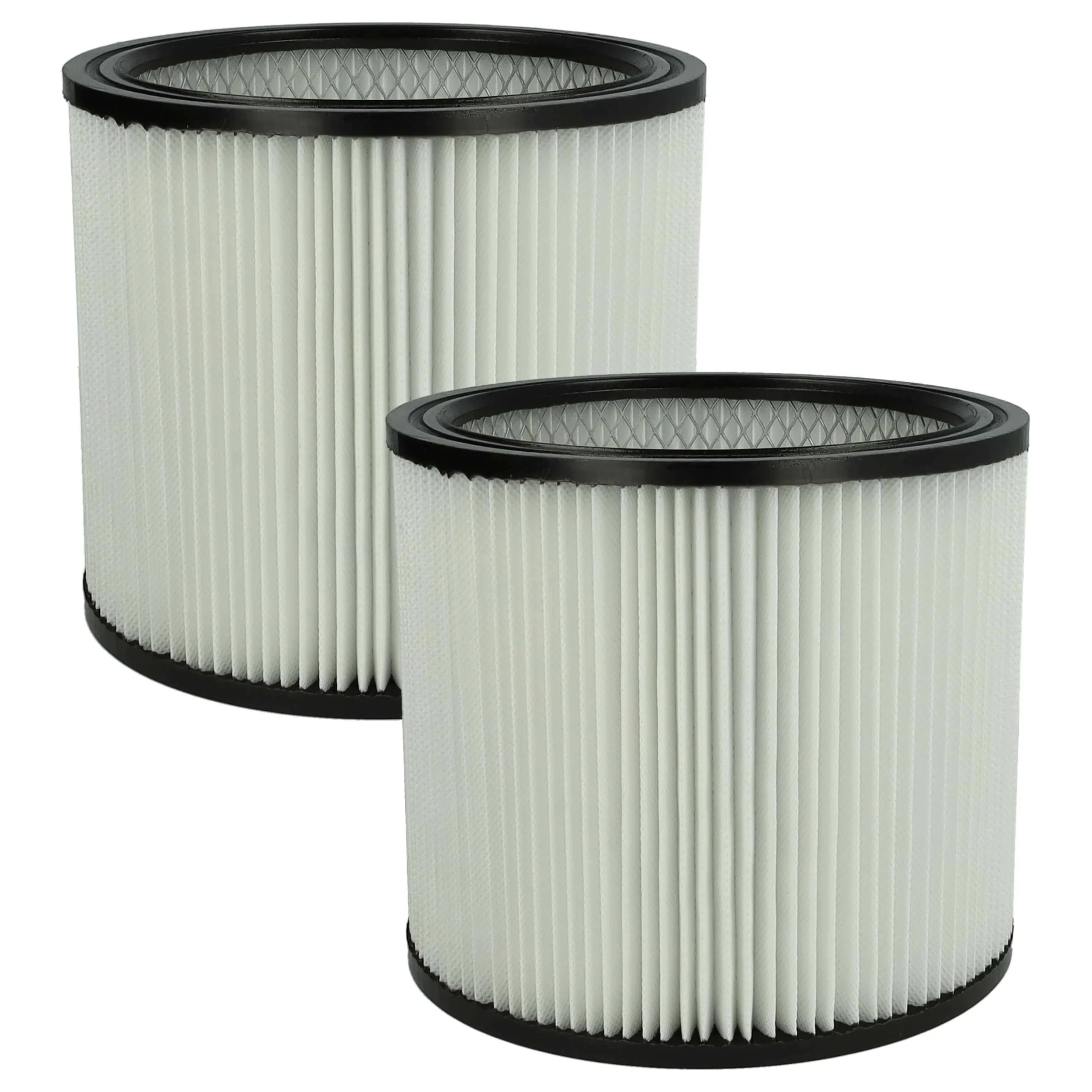 2x Filtre remplace ShopVac 126282903041, 026282290038 pour aspirateur ShopVac - filtre rond, noir / blanc