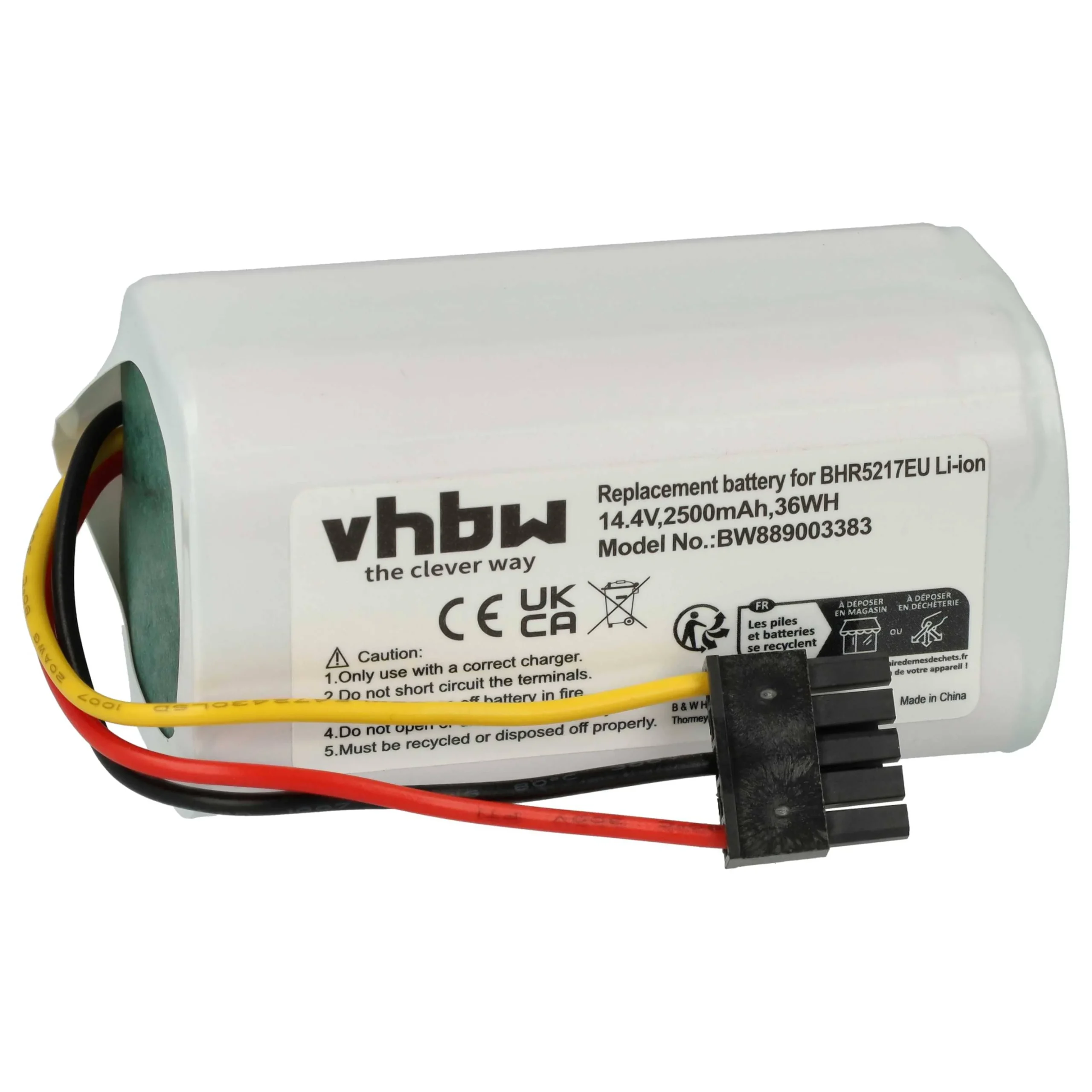Batterie remplace Xiaomi 260V-4S1P, N011-4S1P pour robot aspirateur Xiaomi - 2500mAh 14,4V Li-ion