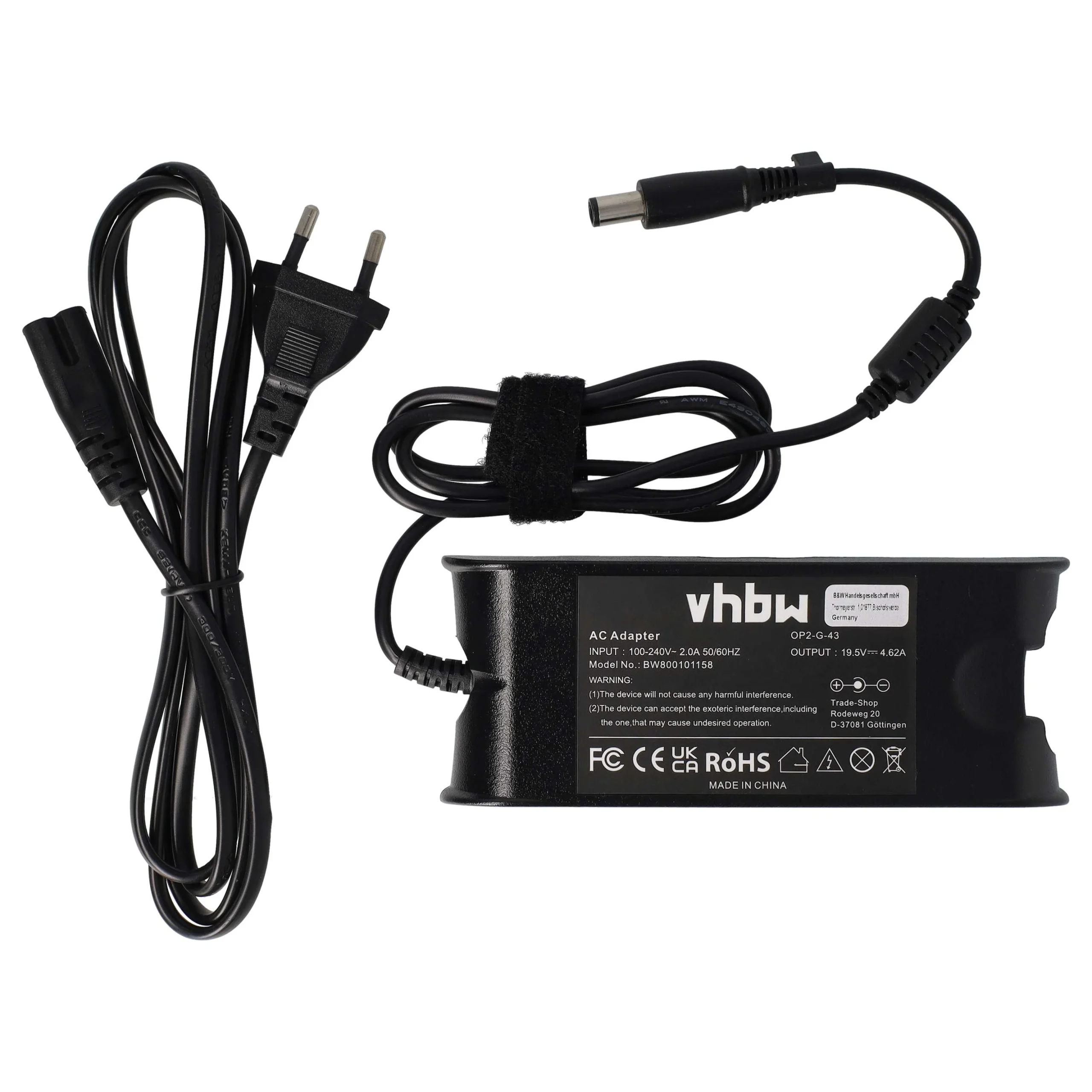 Alimentation remplace Dell 0RM809, 0RM805, 09T215, 02H098, 0F266 pour ordinateur portable Dell - 200 cm, 90 W