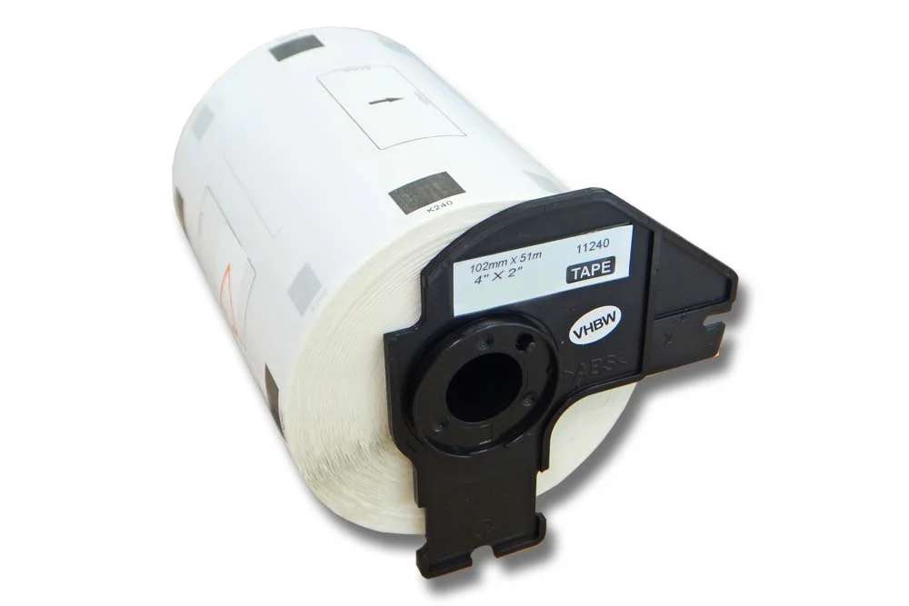 Étiquette remplacent Brother DK-11240 pour imprimante étiqueteuse - 102mm x 51mm + support