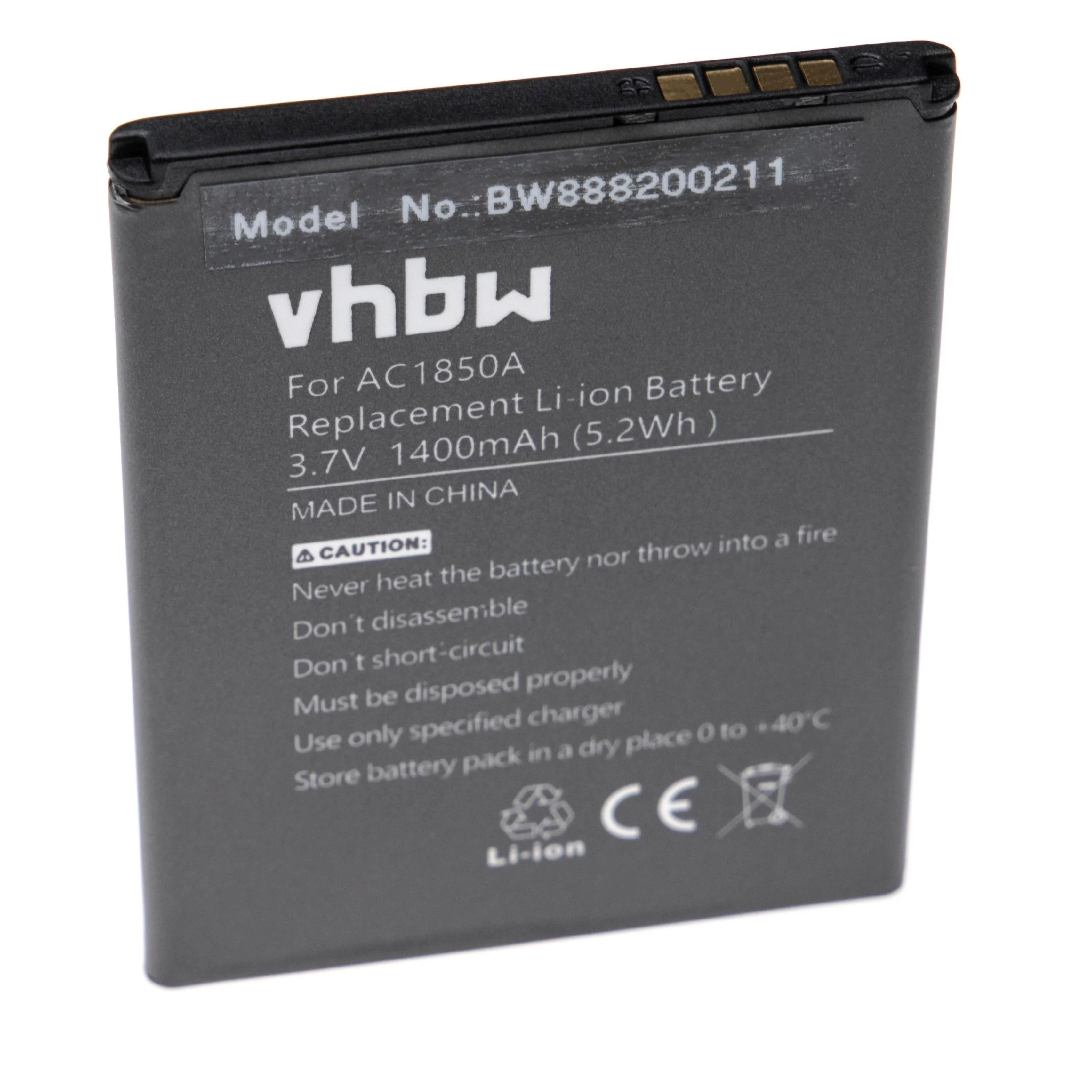 Batterie remplace Archos TBW5986, AC1850A, AC300CA téléphone portable Archos - 1400mAh 3,7V Li-ion