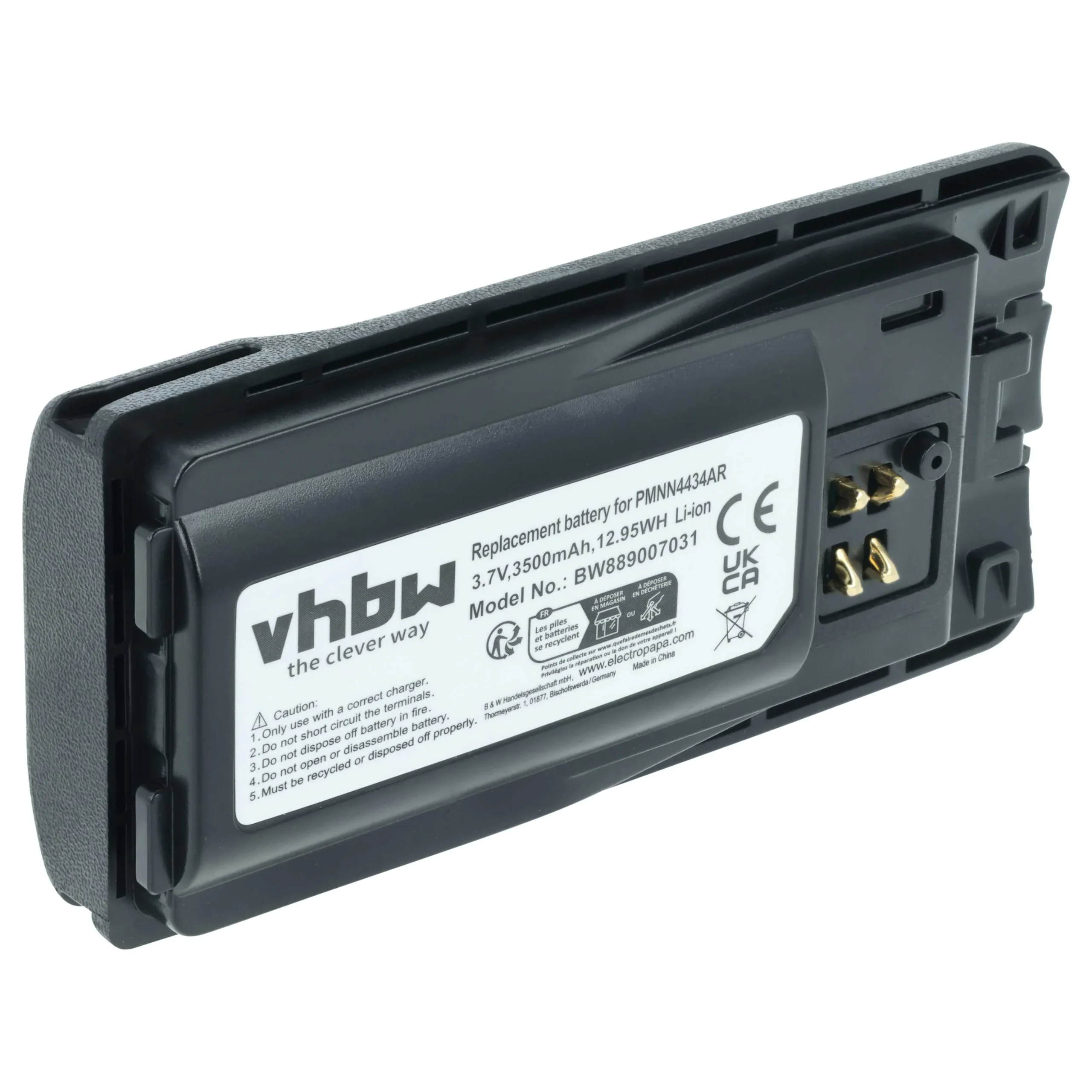 Batterie remplace Motorola PMLN6394, MNN4453AR pour radio talkie-walkie Motorola- 3500mAh 3,7V Li-ion