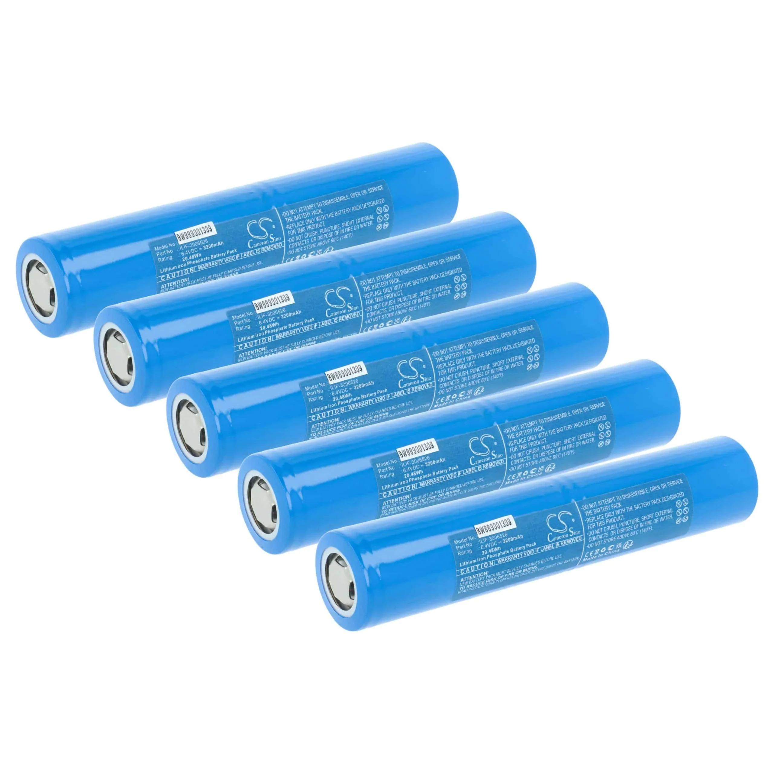 Batterie (5 pcs.) remplace Maglite ILIF-3006526 lampe de poche Maglite - 3200mAh 6,4V Li-ion