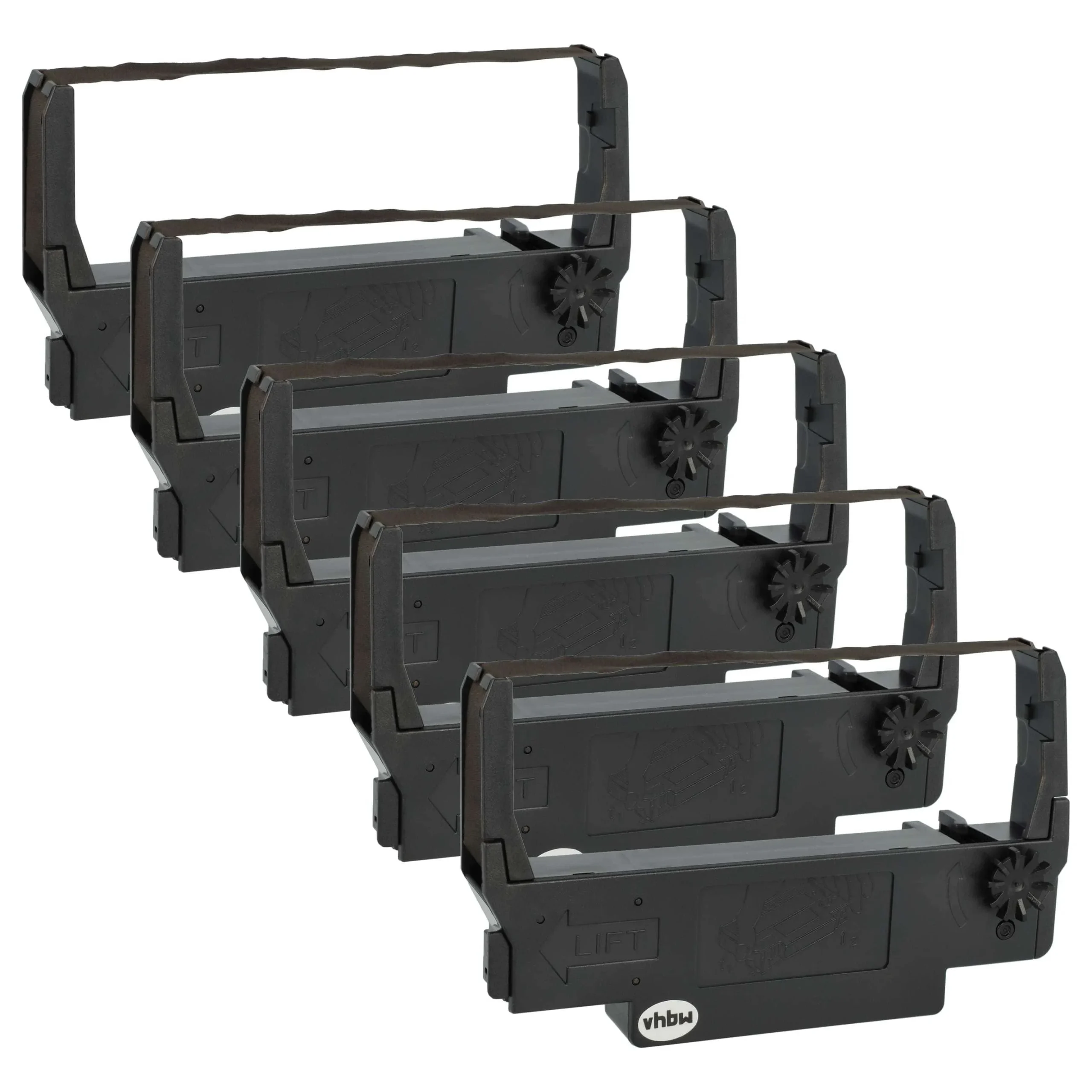 5x Ruban encreur remplace Epson C43S015451, ERC-30, 655N pour imprimante matricielle / étiquette - violet