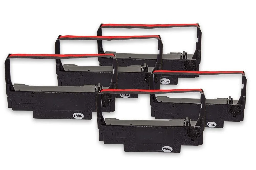 5x Ruban encreur remplace ERC-38 B/R, ERC-30, ERC-34 pour imprimante matricielle / étiquette -