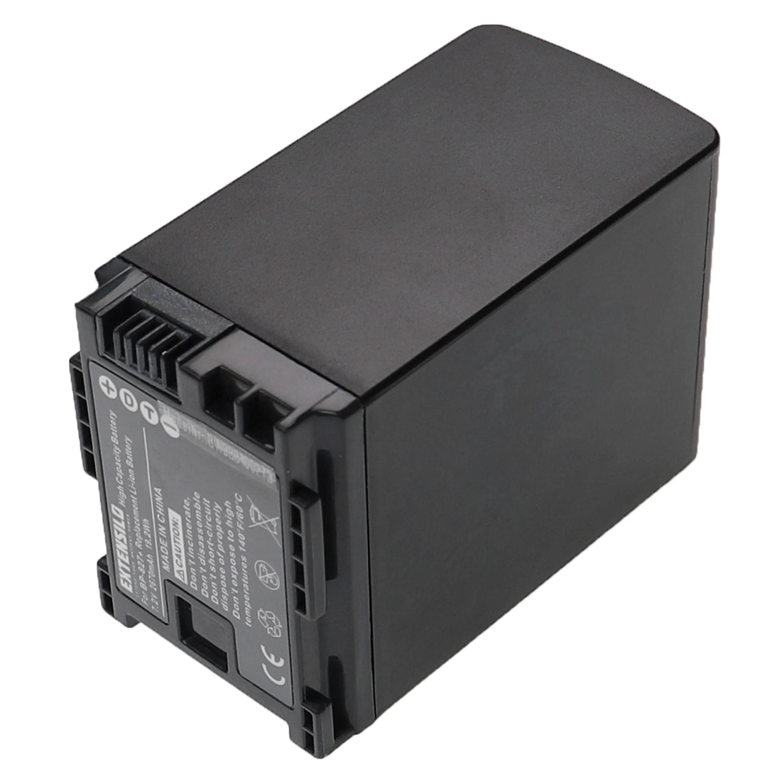 3x Batteries remplace Canon BP-827, BP-820, BP-828, 2740B002 pour caméscope Canon- 2670mAh 7,2V Li-ion