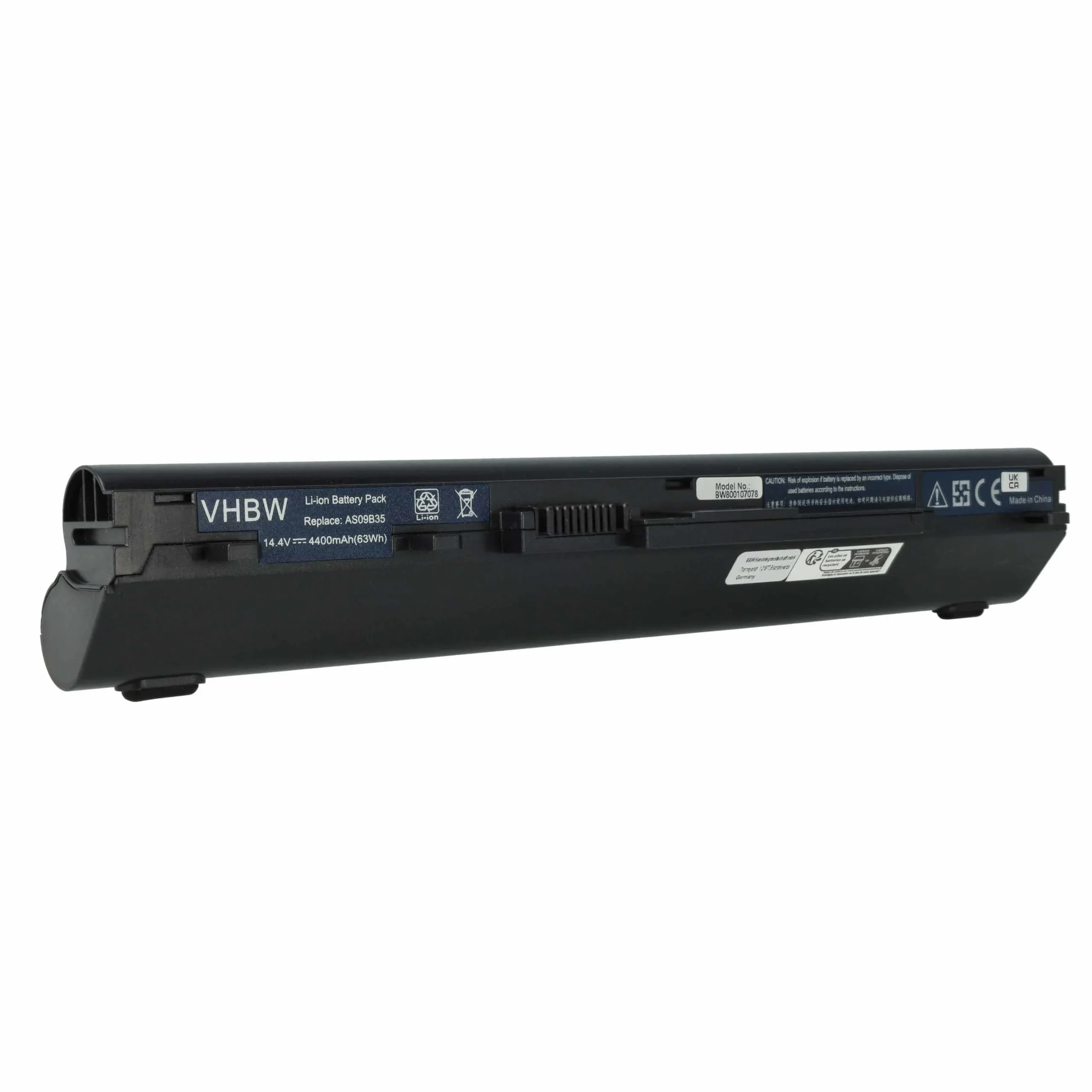 Batterie remplace Acer AS10I5E pour ordinateur portable Acer- 4400mAh 14,8V Li-ion, noir