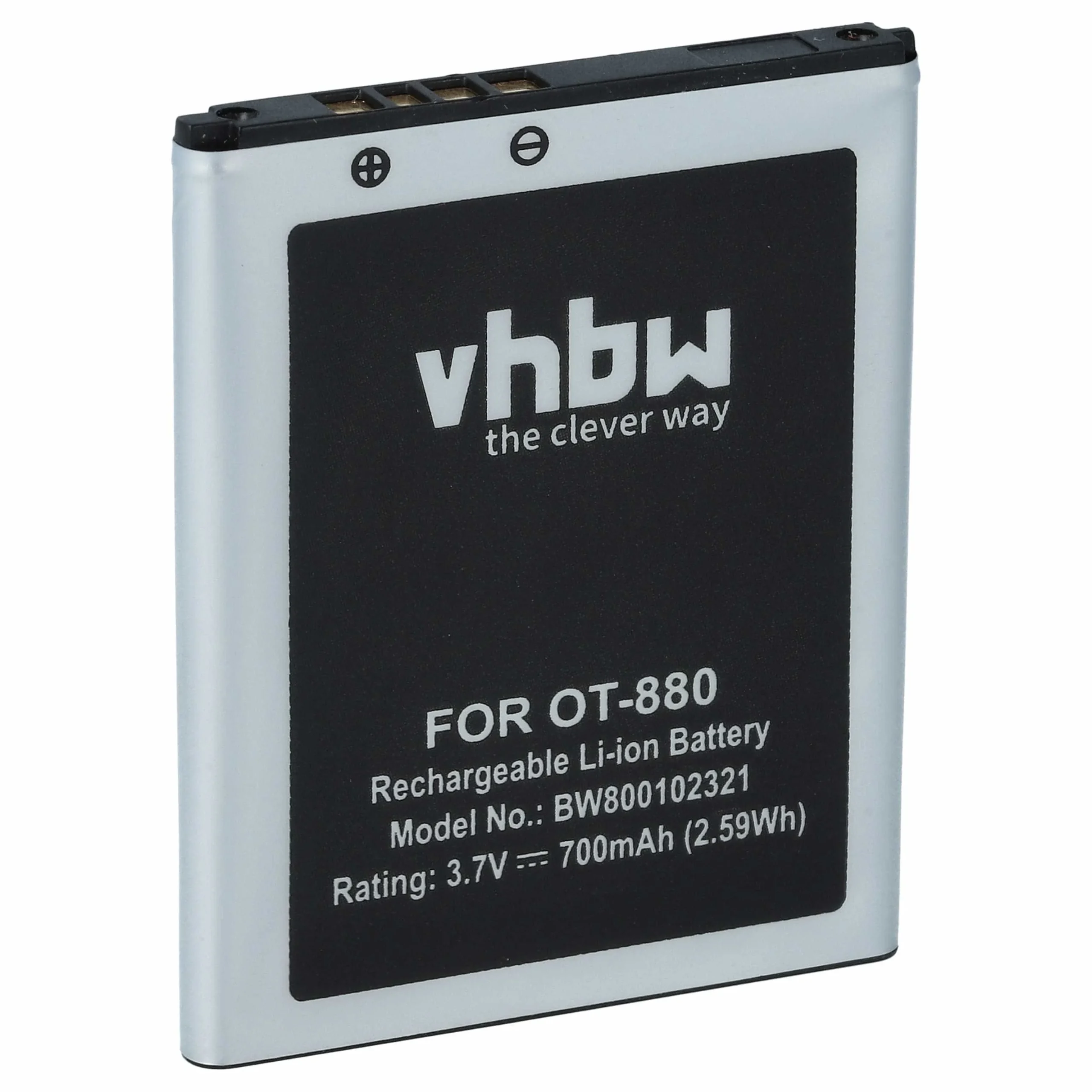 Batterie remplace Alcatel BY42, BTR510AB, BTR875B téléphone portable Vodafone - 700mAh 3,7V Li-ion