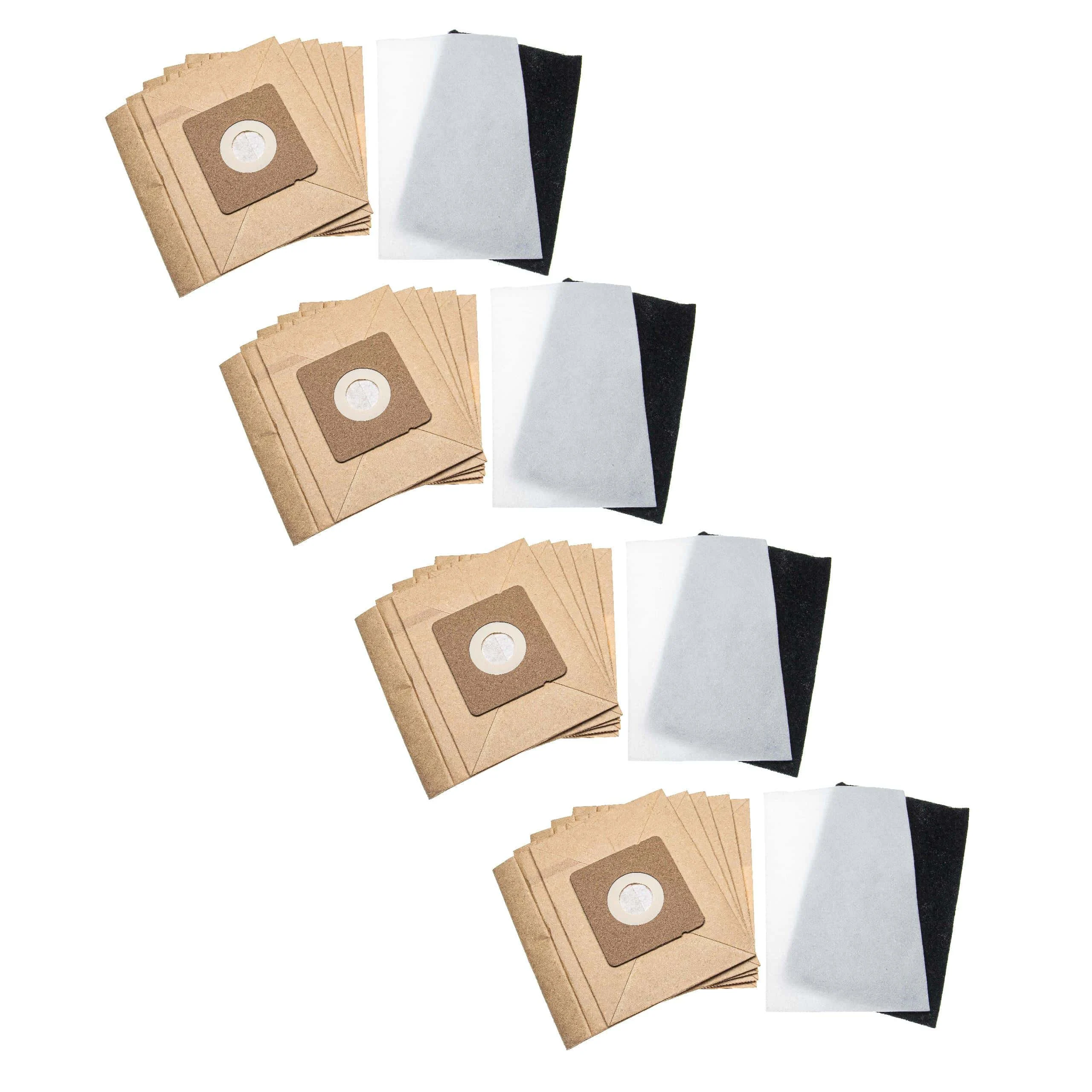 Kit filtre + sac 24 pcs (papier) remplace Rowenta 832696, 900 19 58-45/4, 900196441/1 pour aspirateur Moulinex