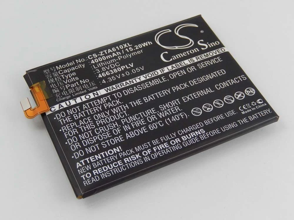Batterie remplace ZTE 466380PLV téléphone portable Yuanhang - 4000mAh 3,8V Li-polymère