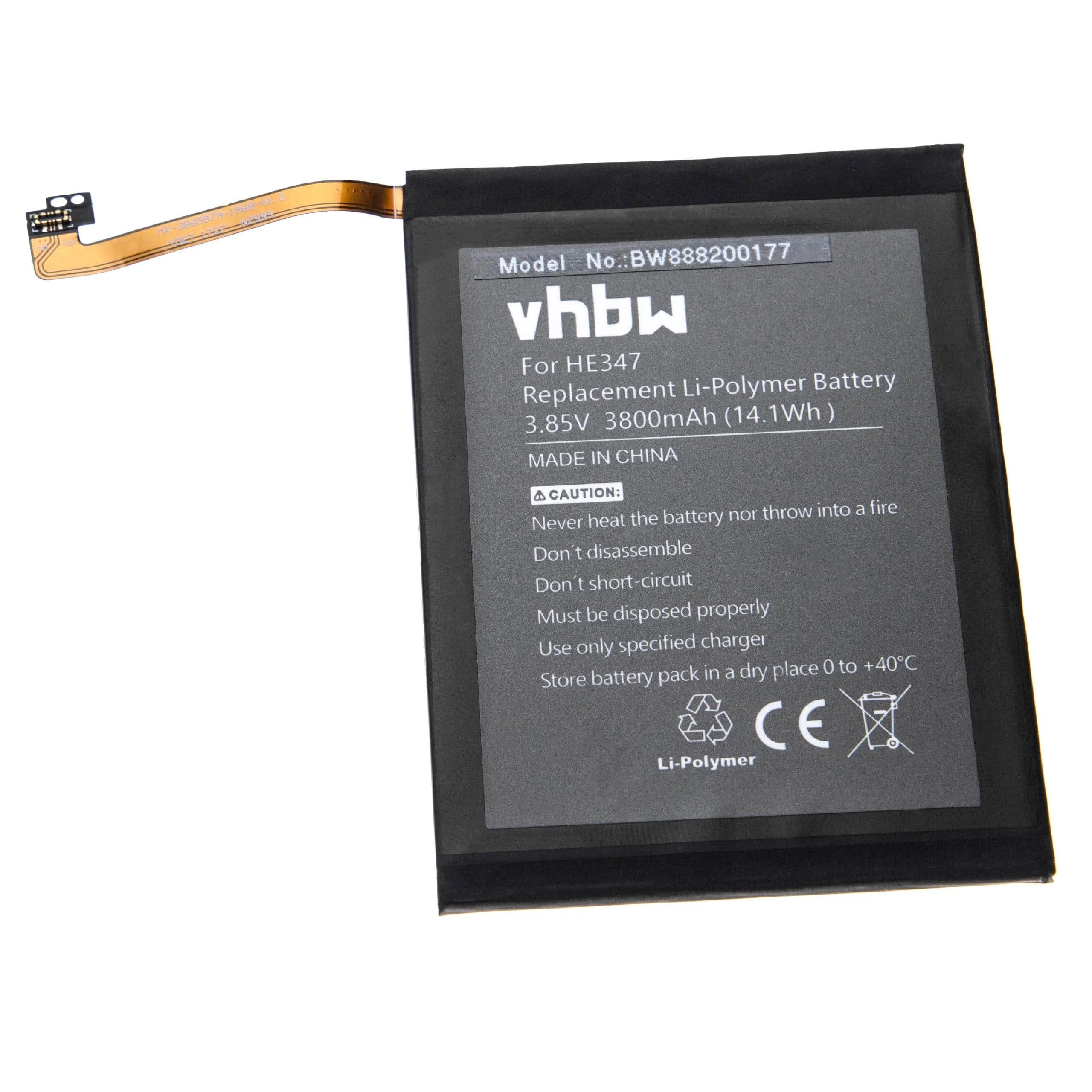 Batterie remplace Nokia HE347, HE340, BPB2N00005B téléphone portable Nokia - 3800mAh 3,85V Li-polymère