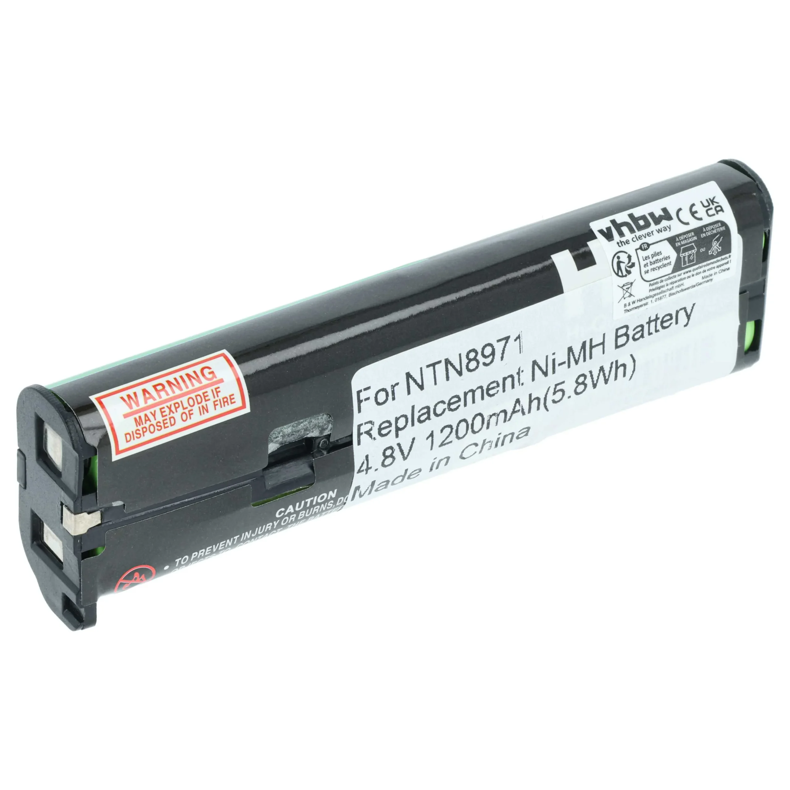 Batterie remplace Motorola NNTN4190, NNTN4190A pour radio talkie-walkie Motorola- 1200mAh 4,8V NiMH
