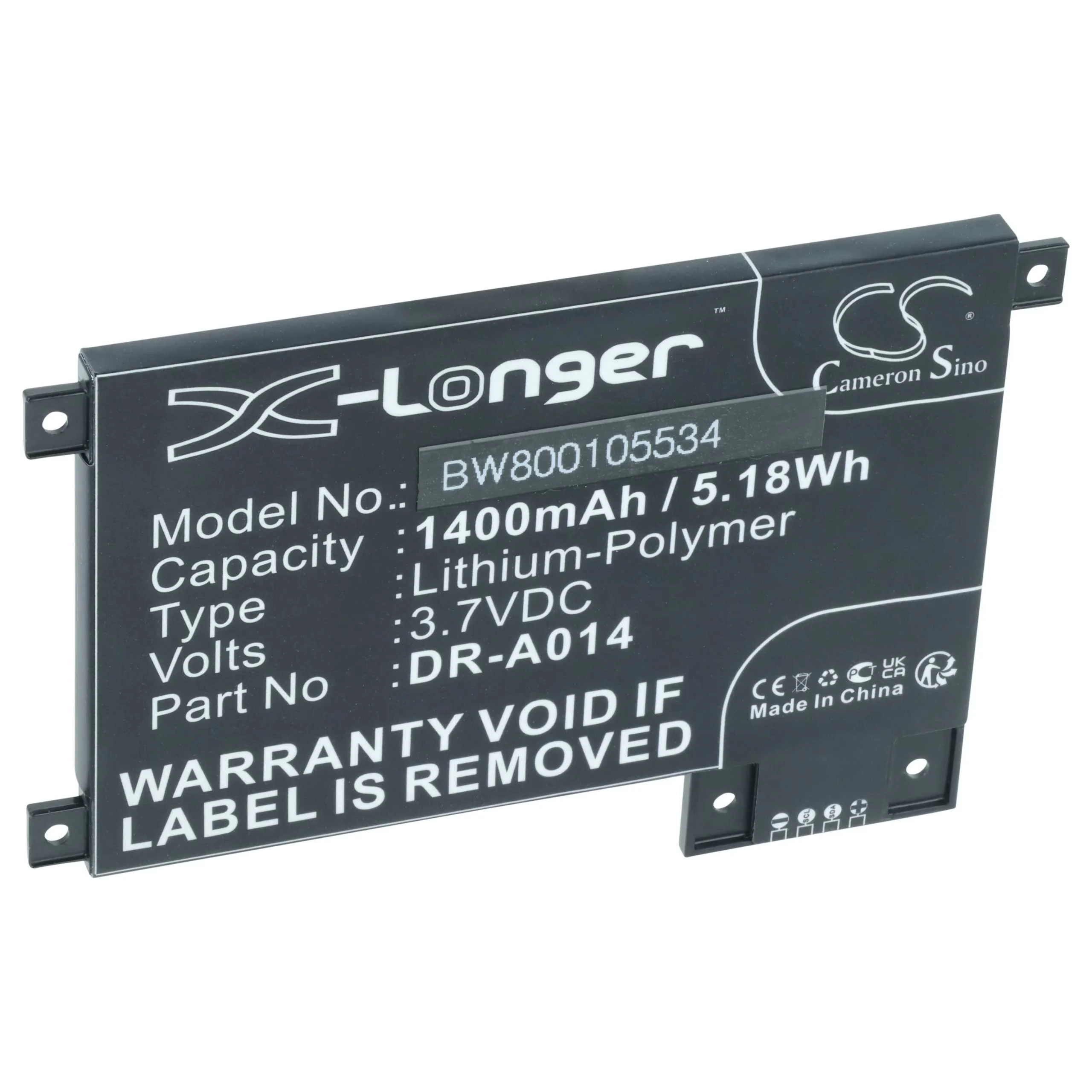 Batterie remplace Amazon DR-A014, 170-1056-00, S2011-002-A liseuse ebook - 1400mAh 3,7V Li-polymère