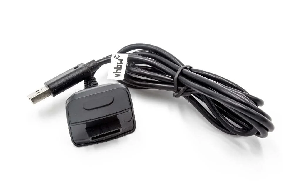 Câble de charge USB pour manettes de console de jeu Microsoft Xbox 360 - câble, 1,4 m, noir