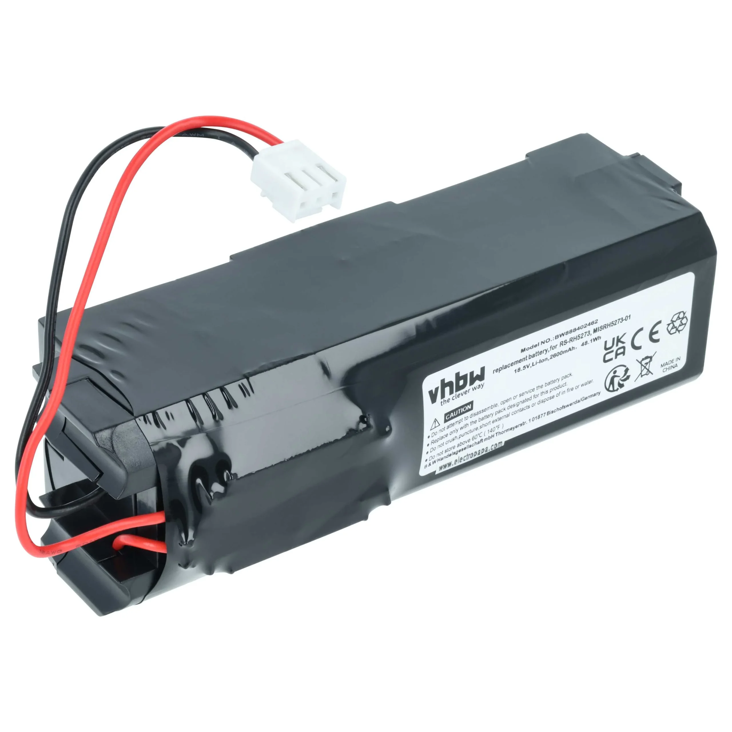 Batterie remplace Rowenta MISRH5273-01, RS-RH5273 pour aspirateur Tefal - 2600mAh 18,5V Li-polymère