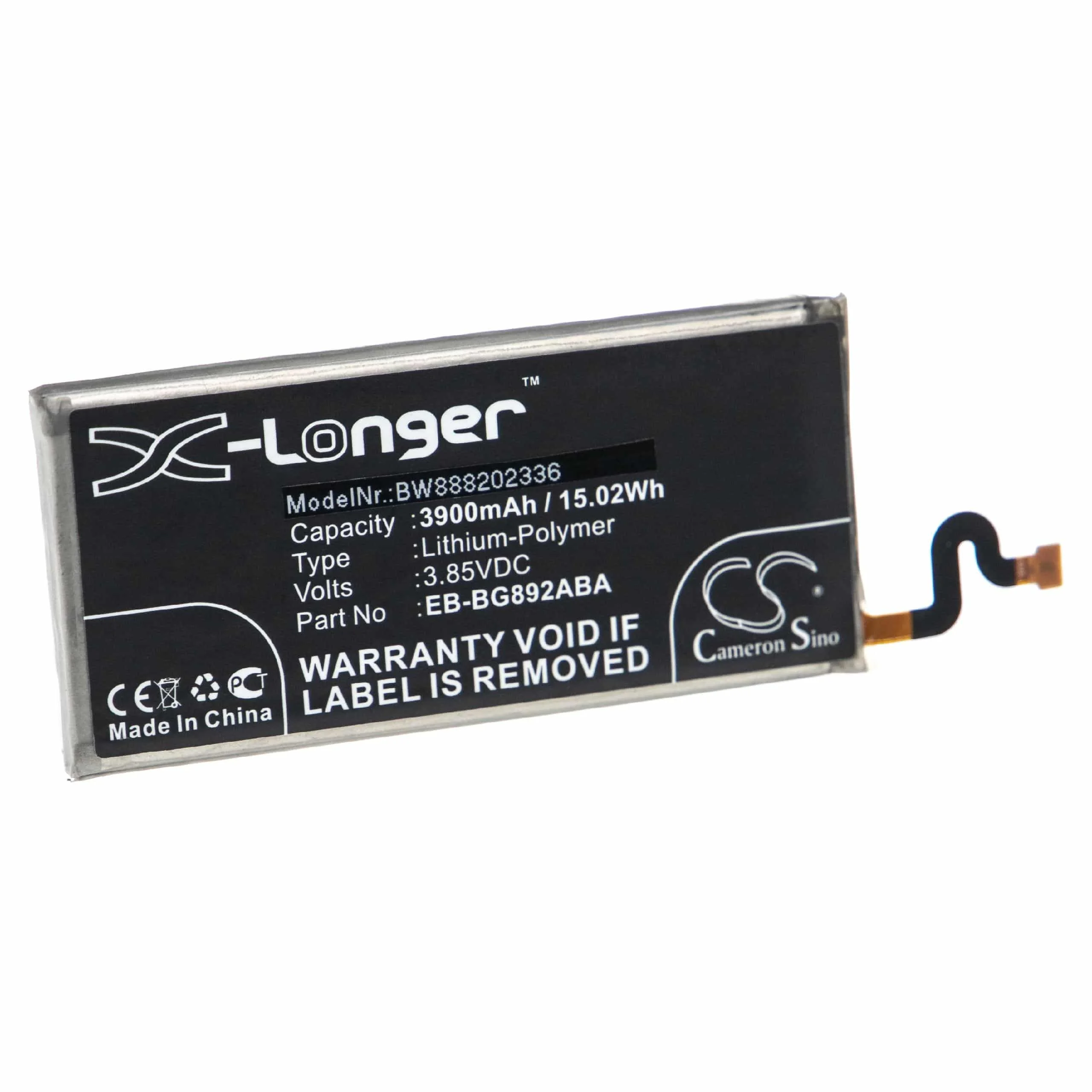 Batterie remplace Samsung EB-BG892ABA téléphone portable Samsung - 3900mAh 3,85V Li-polymère