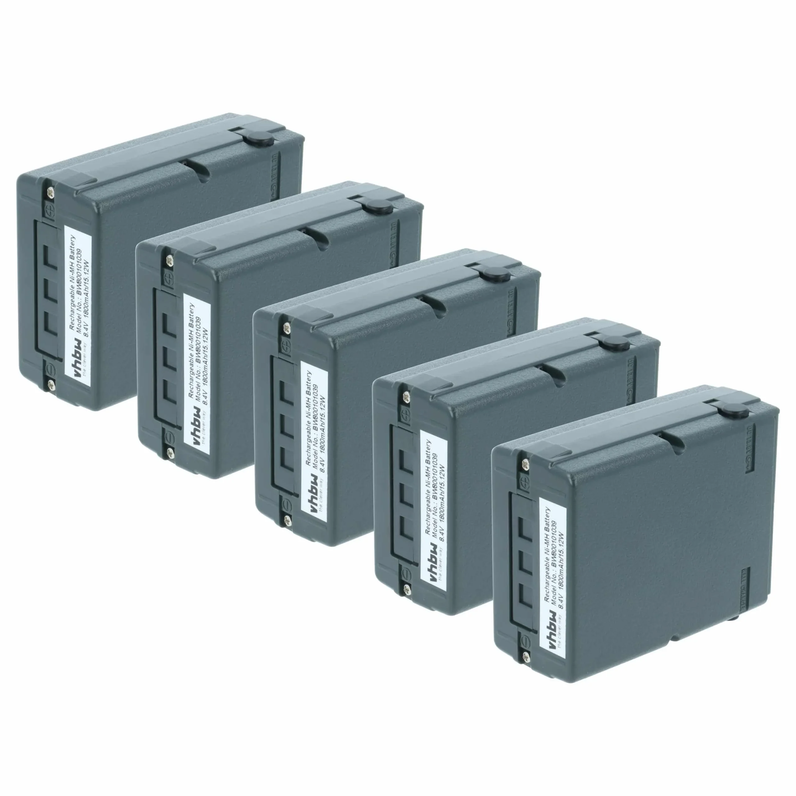 5x Batteries remplace Icom BP-8, CM-8, CM-8G pour radio talkie-walkie Icom- 1800mAh 8,4V NiMH