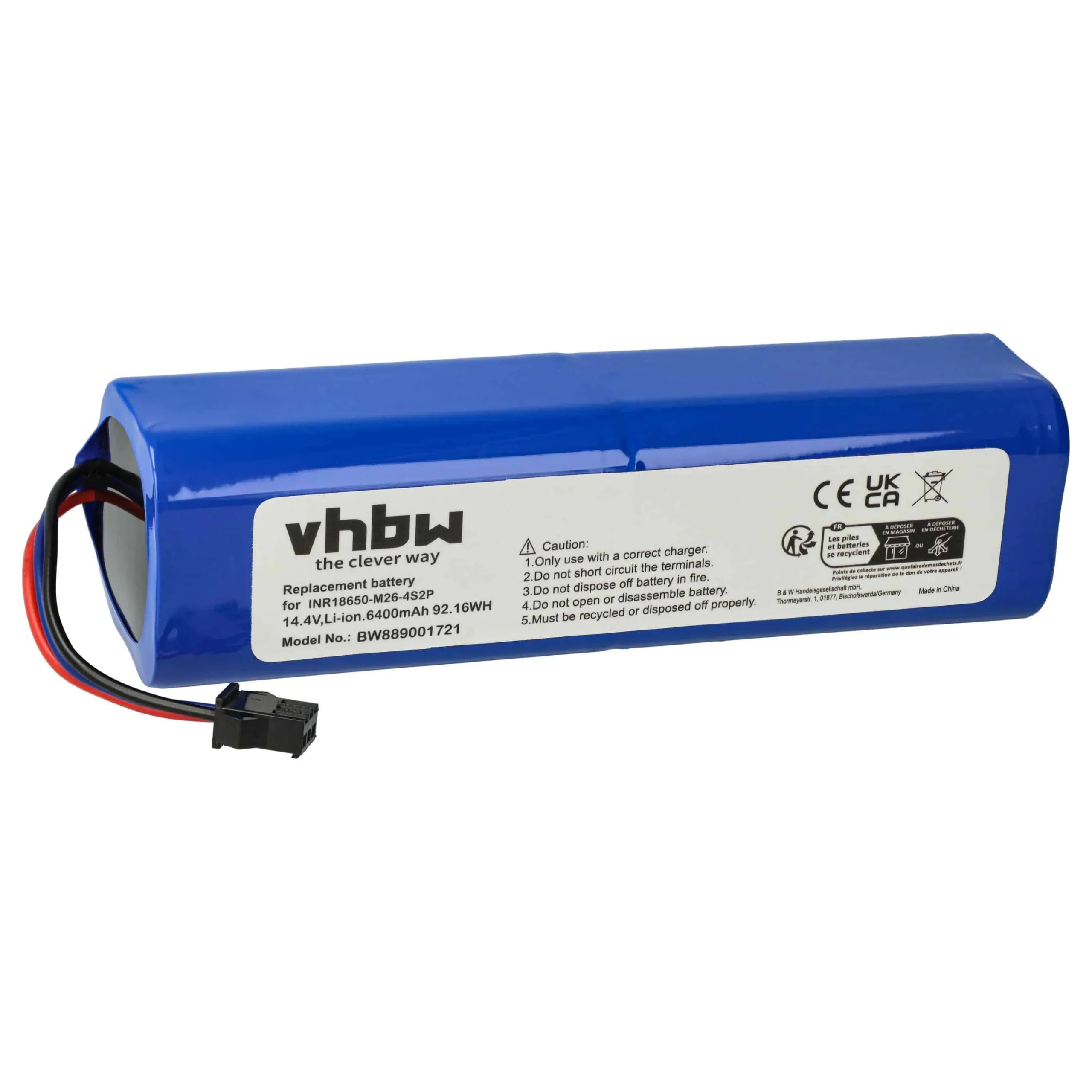 Batterie pour robot aspirateur Proscenic M7 Pro, M8 Pro, Lydsto R1, Roidmi Eve Plus - 6400mAh