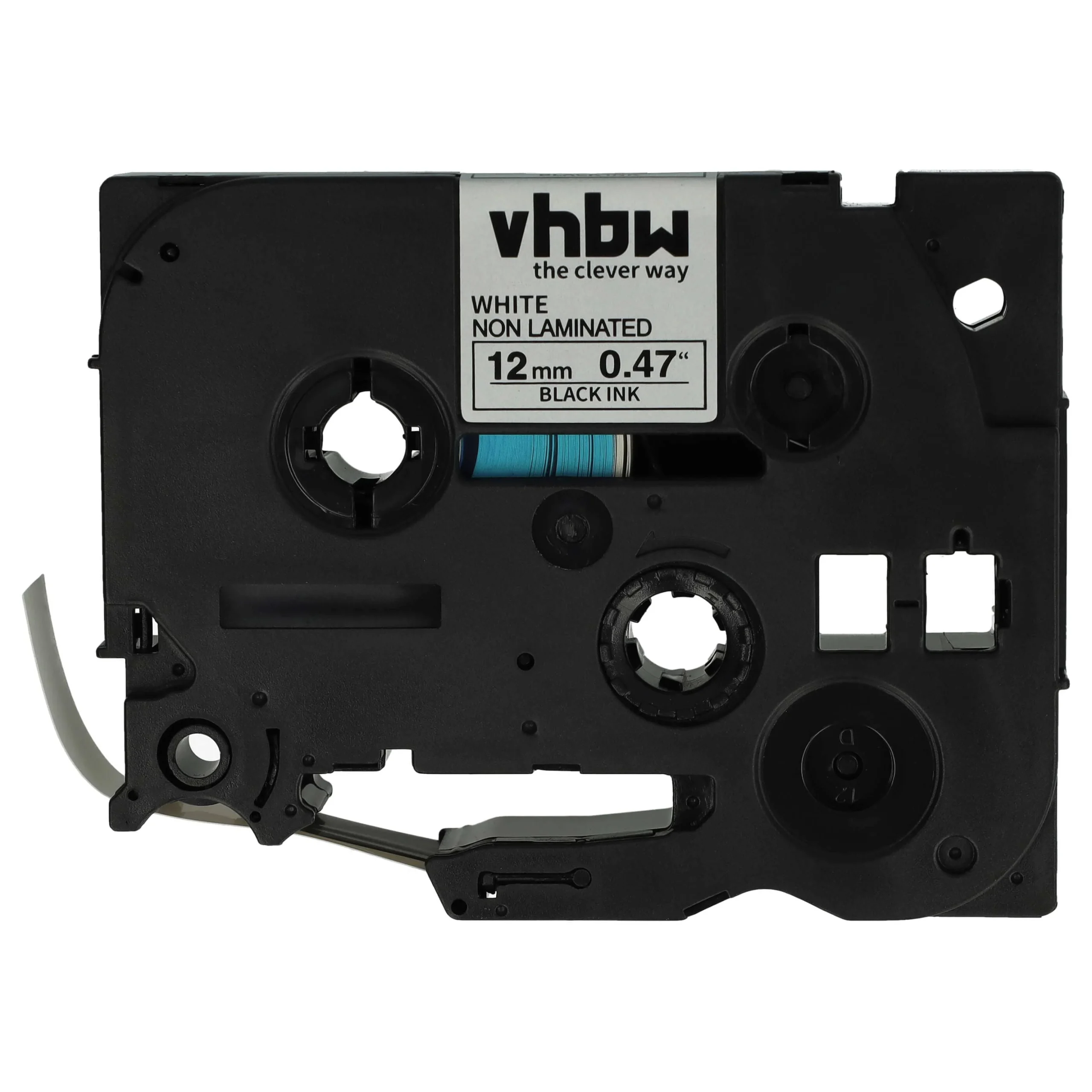 Cassette à ruban remplace Brother TZE-N231 - 12mm lettrage Noir ruban Blanc, plastique