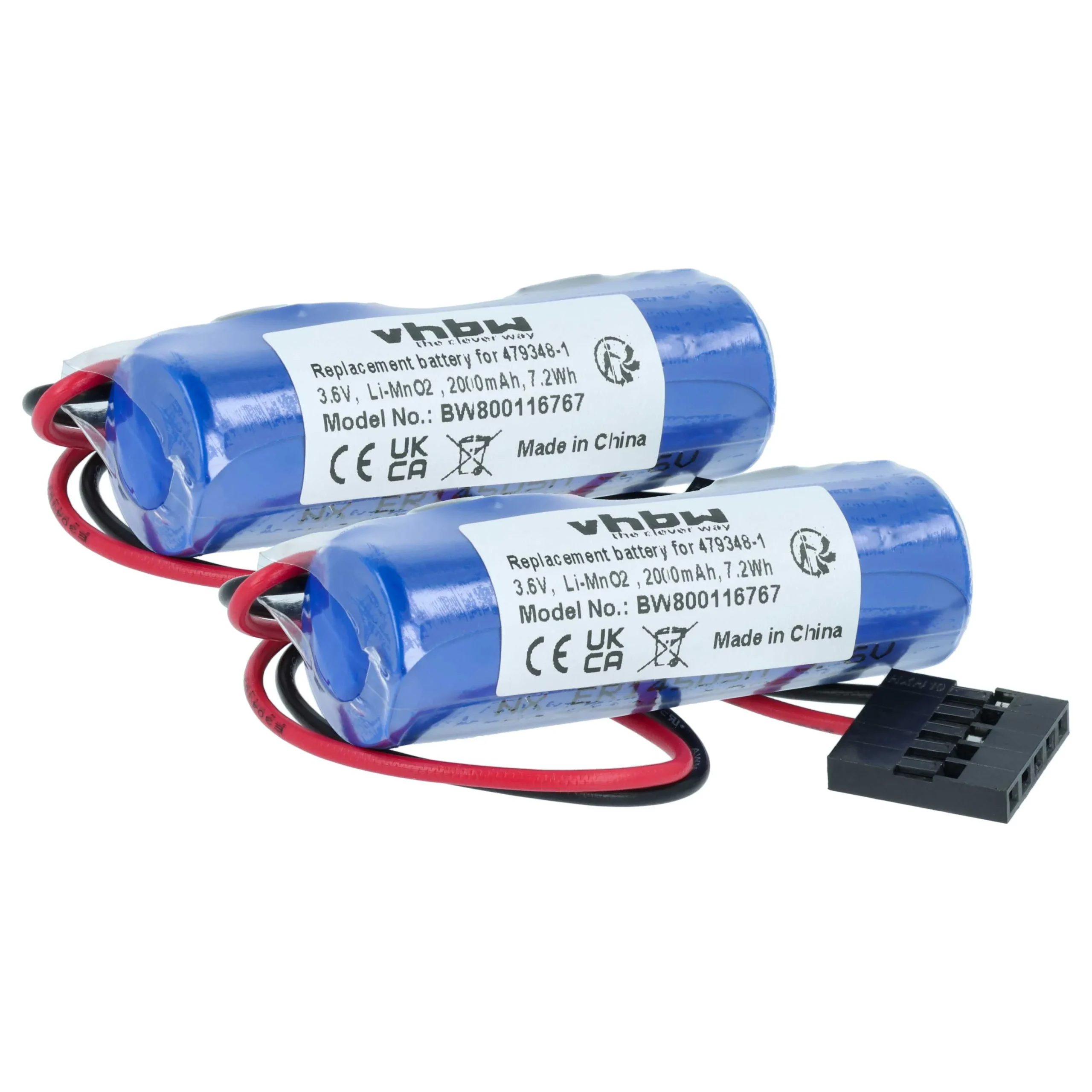 2x Piles remplace Toshiba ER6V, 479348-1 pour unité de contrôle - 2000mAh 3,6V Li-MnO2